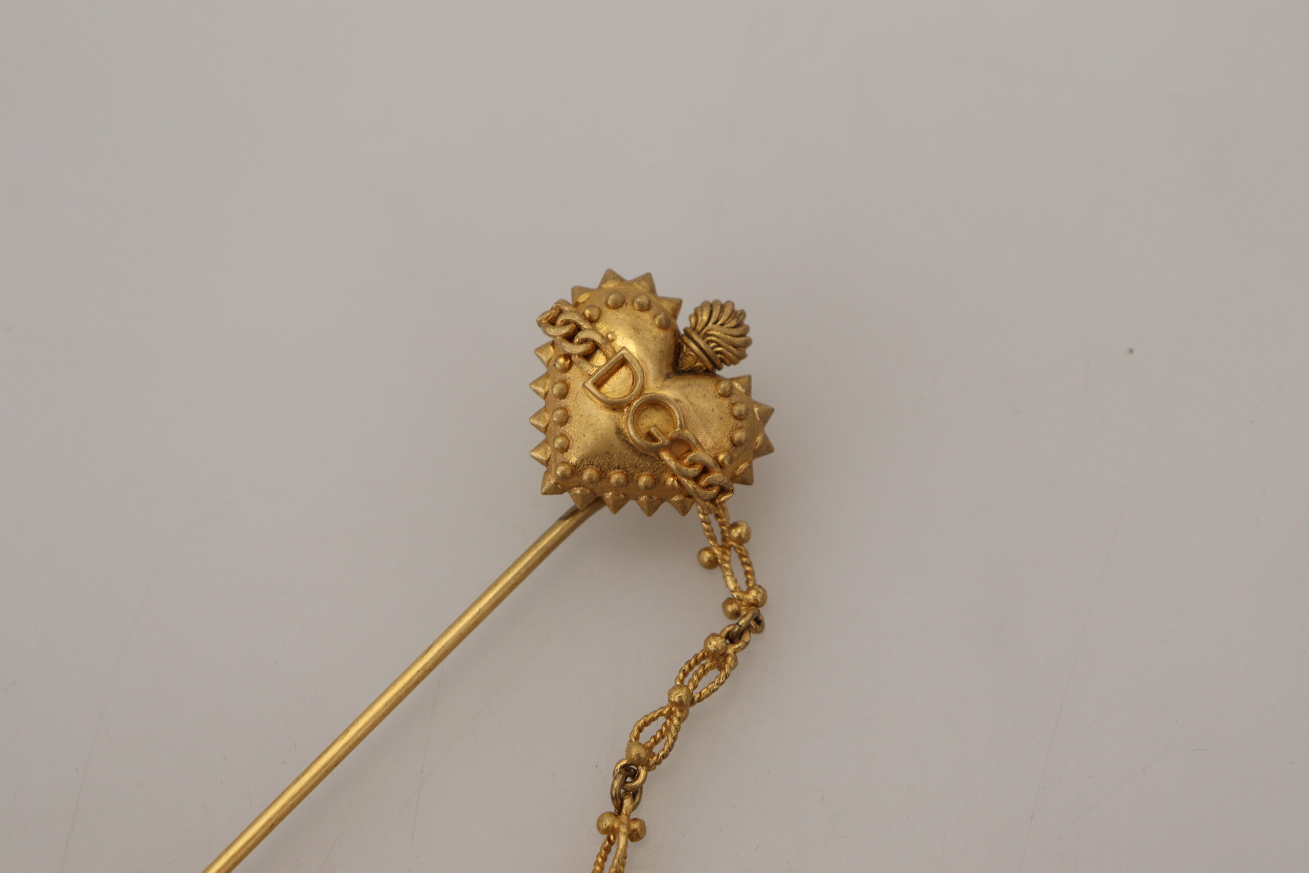 4216012.jpg Elegant Gold Tone Brass Brooch Pin - Image 5