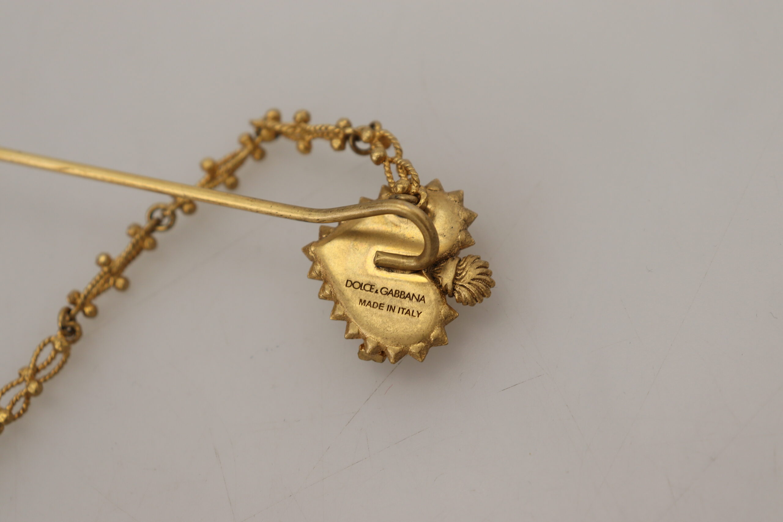 4216013.jpg Elegant Gold Tone Brass Brooch Pin - Image 6
