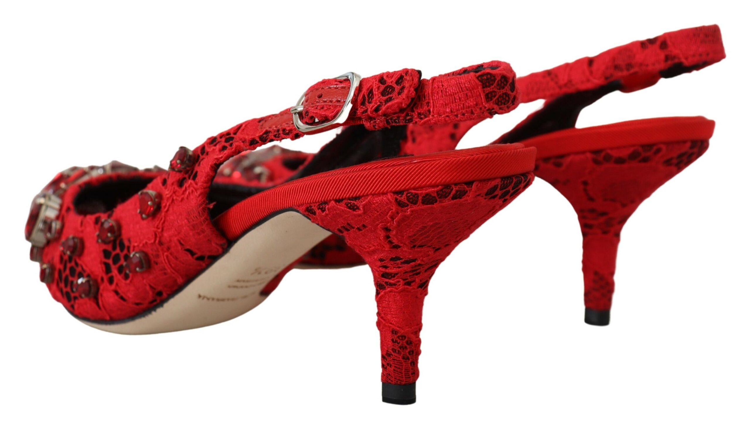 4226994.jpg Ruby Red Crystal Slingback Heels - Image 4