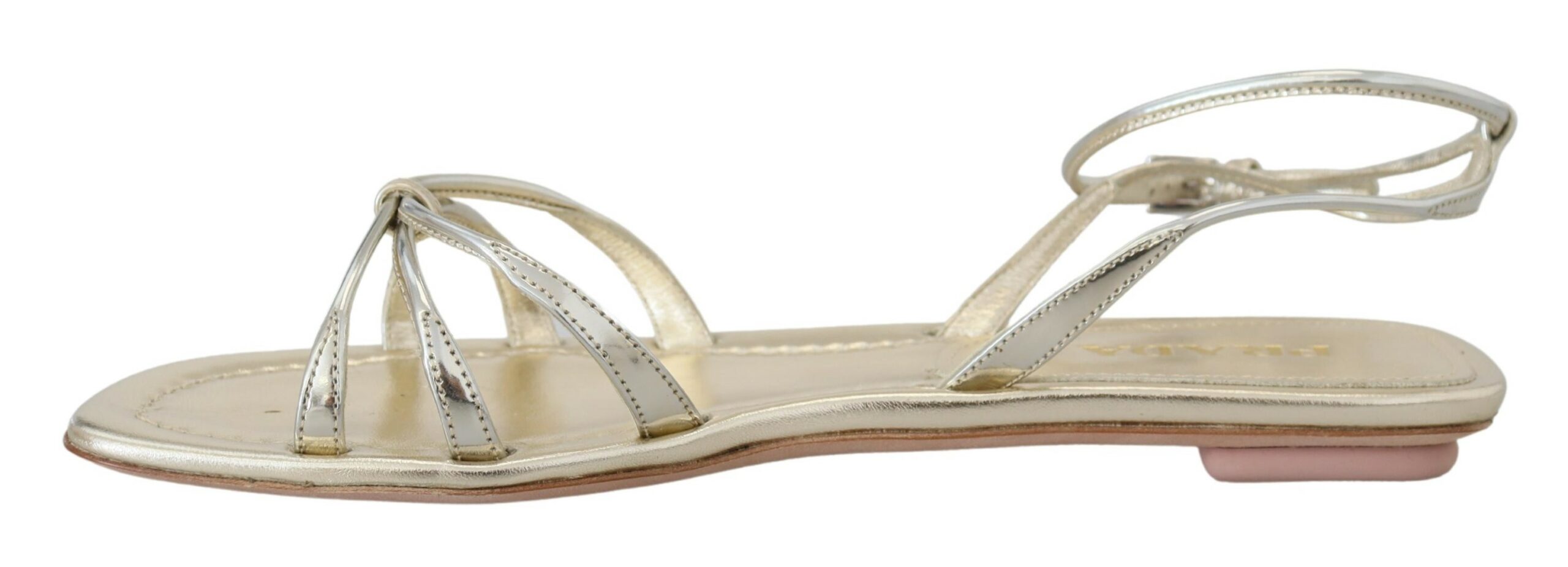 4227460.jpg Elegant Silver Ankle Strap Flats - Image 5