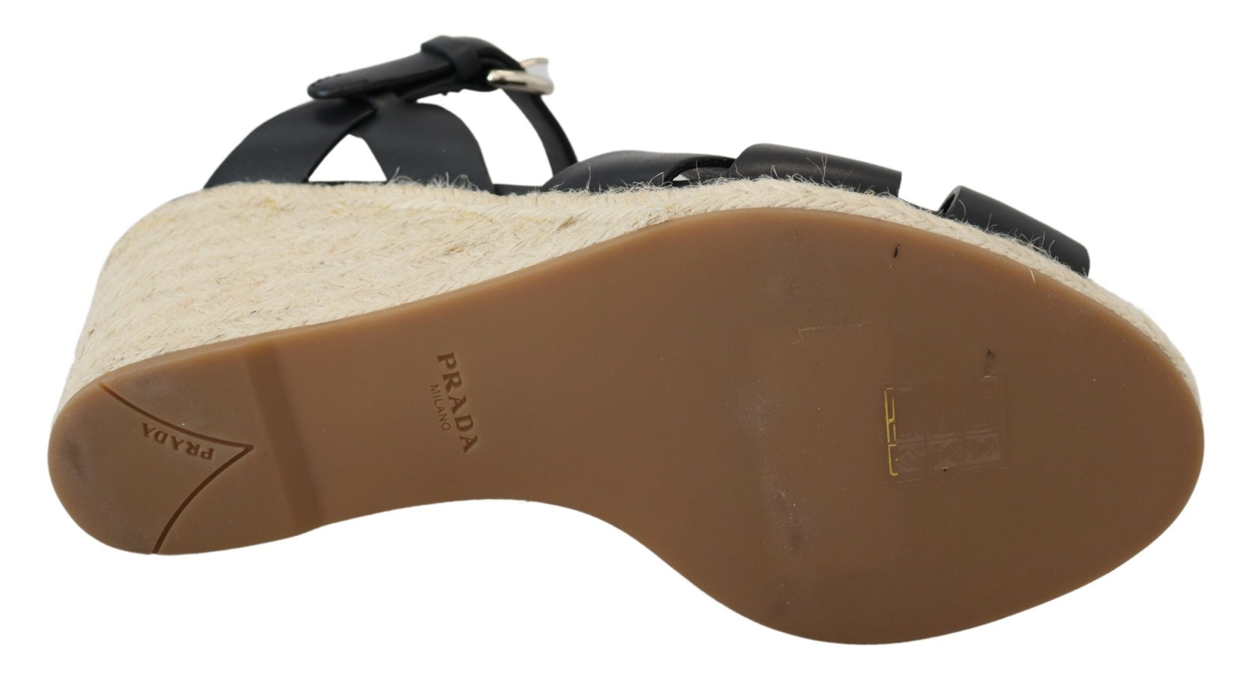 4227496.jpg Elegant Two-Tone Leather Wedge Sandals - Image 6