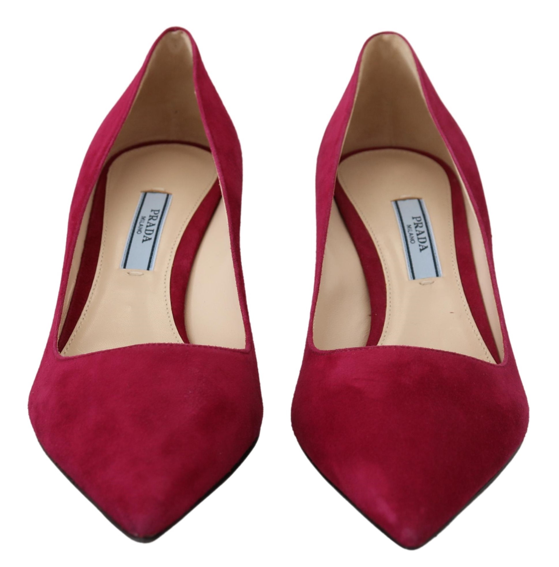 4227621.jpg Elegant Dark Pink Suede Heels Pumps - Image 2