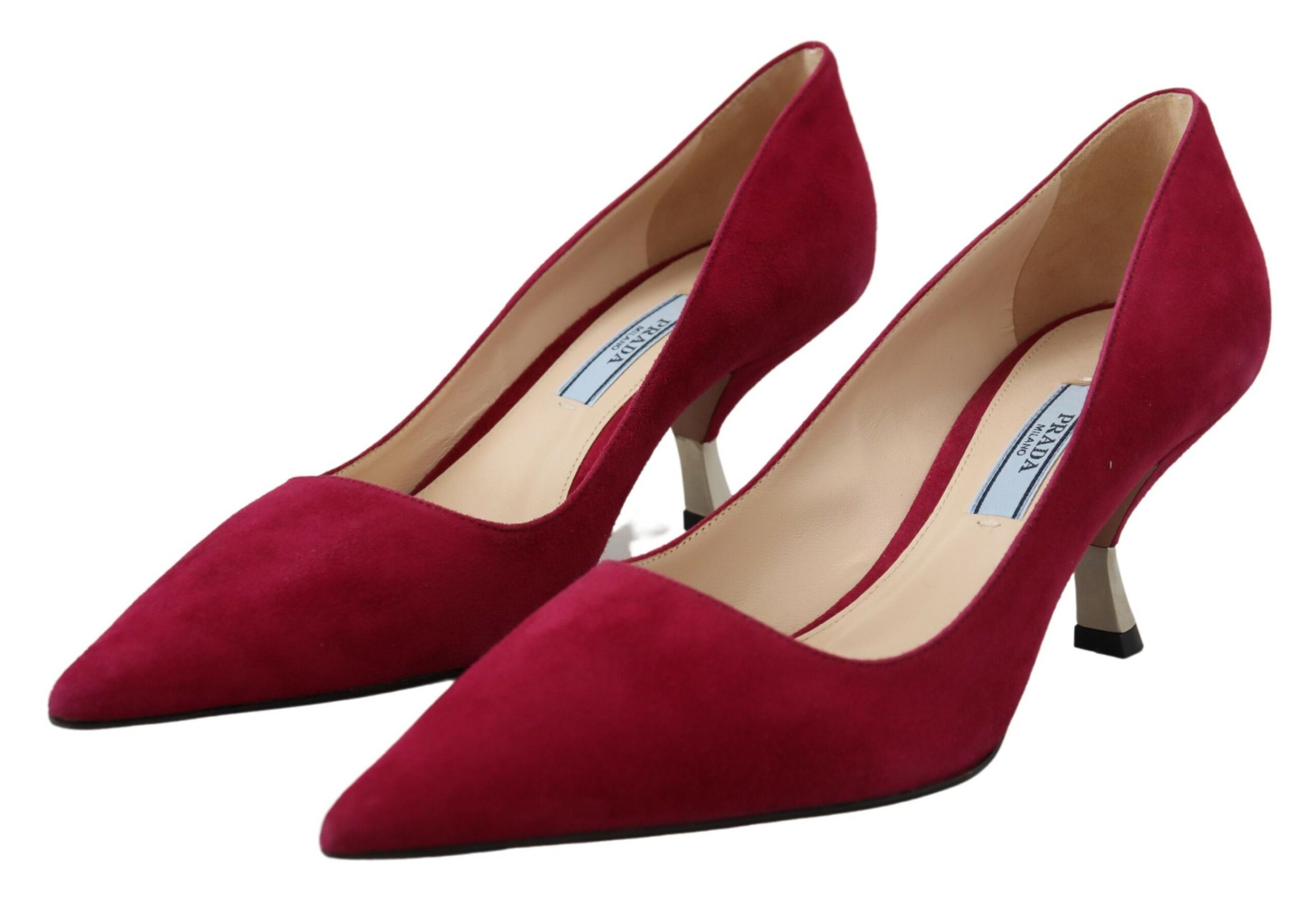 4227622.jpg Elegant Dark Pink Suede Heels Pumps - Image 3