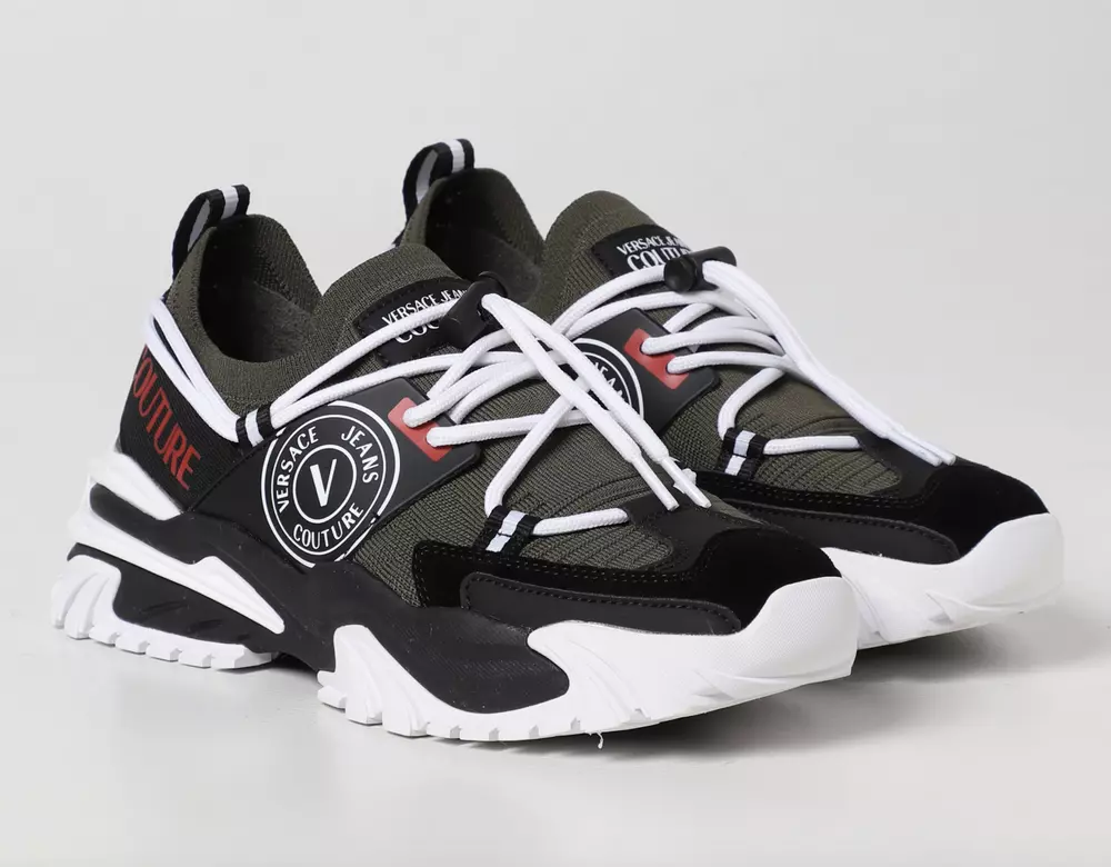 4236685.webp Army Leather Sneakers with Logo Accents - Image 2