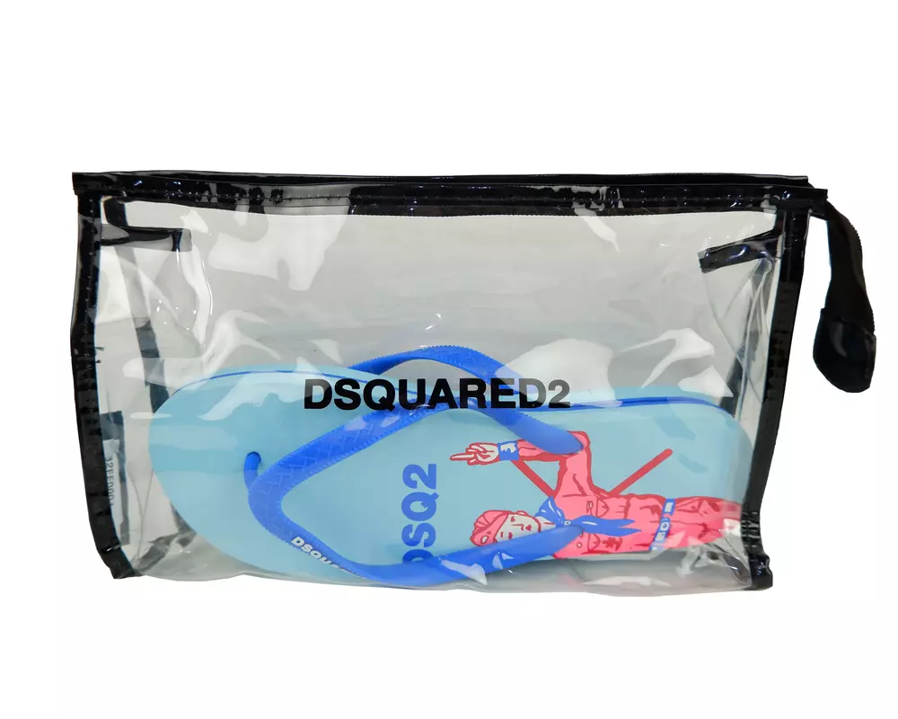 4236695.webp Sleek Blue Flip Flops with Transparent Shopper - Image 2