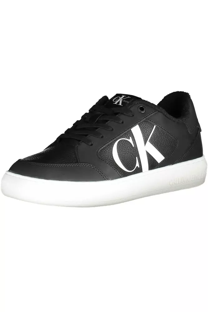 Black Leather Men Sneaker