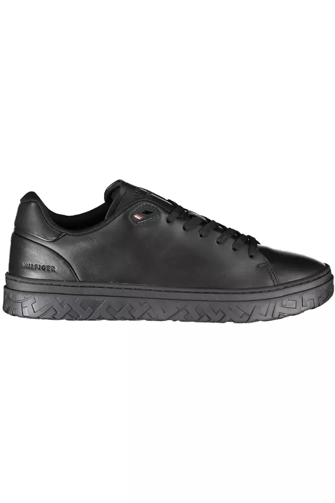 Black Leather Men Sneaker