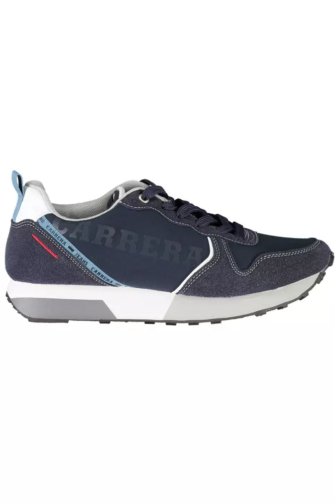 Blue Eco Leather Men Sneaker