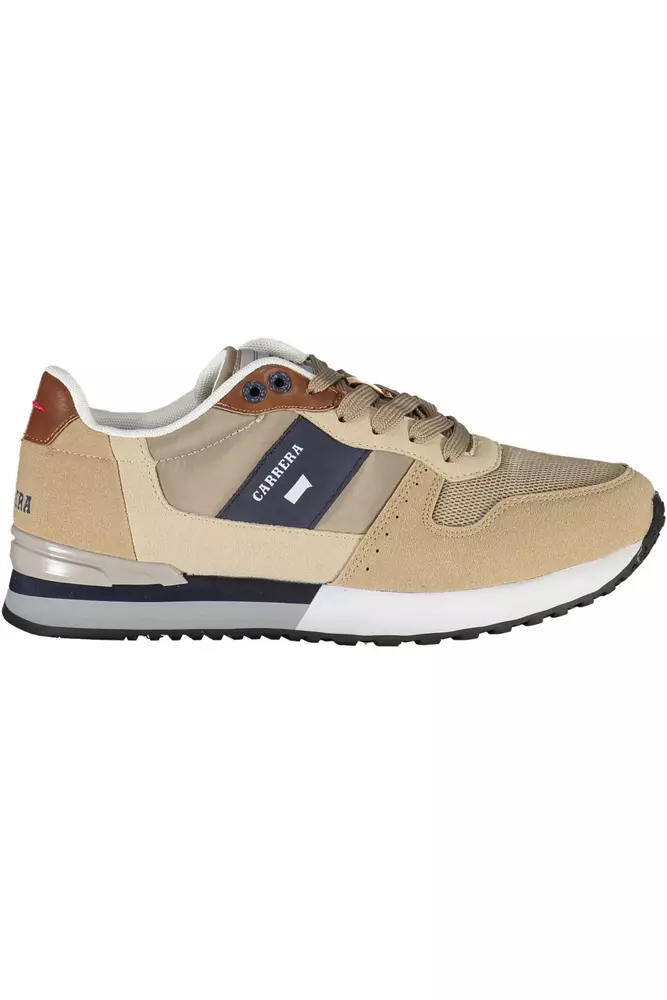 Beige Eco Leather Men Sneaker
