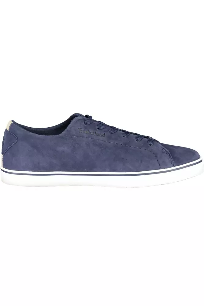 Blue Leather Men Sneaker