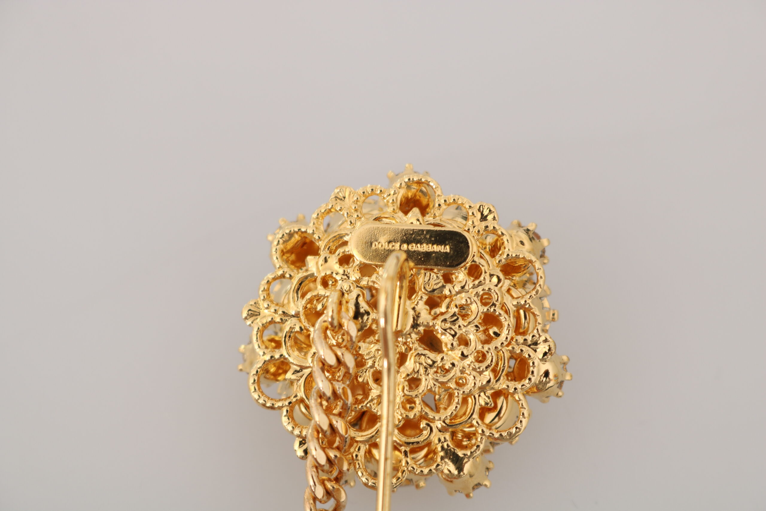4273240.jpg Exquisite Crystal-Embellished Gold Brooch - Image 6