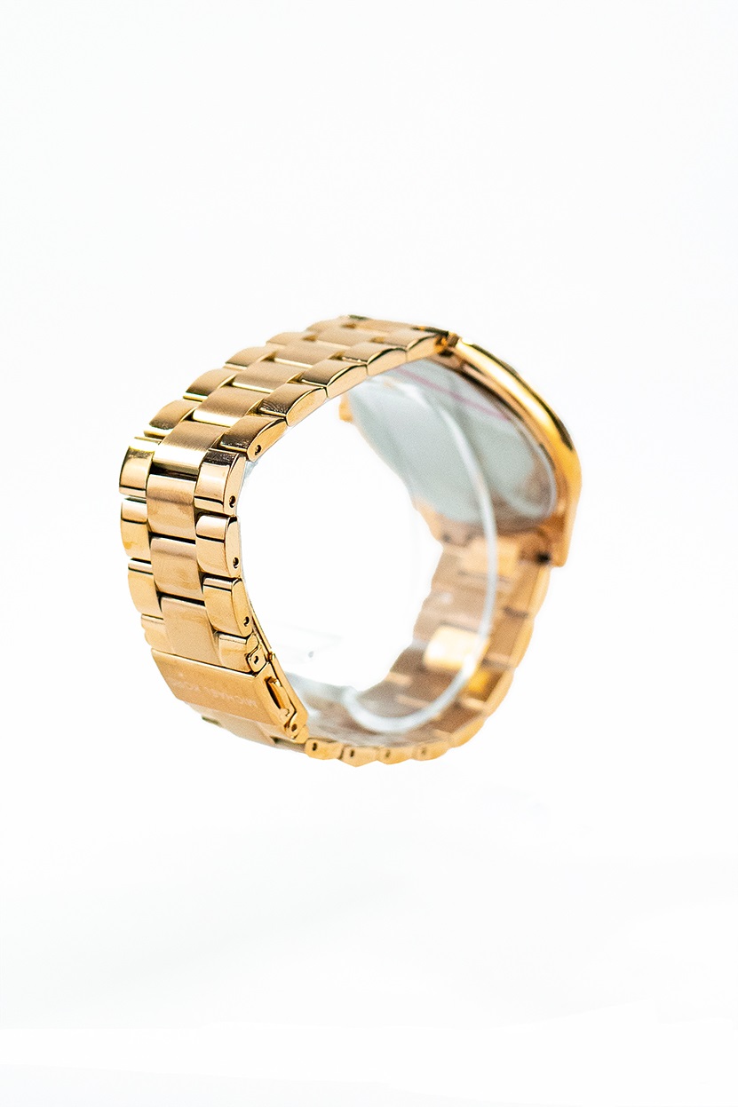 4278388.jpg Runway Gold Toned Stainless Steel Brown Dial Wrist Watch MK3181 - Image 2