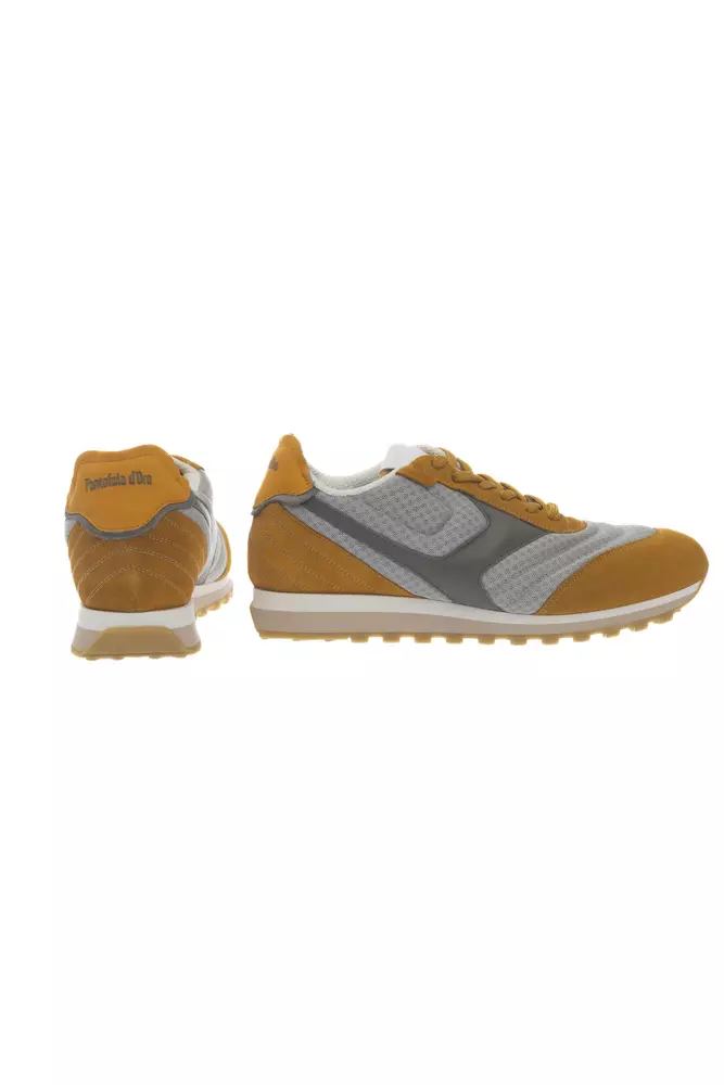 4279933.webp Orange Leather Men Sneaker - Image 3