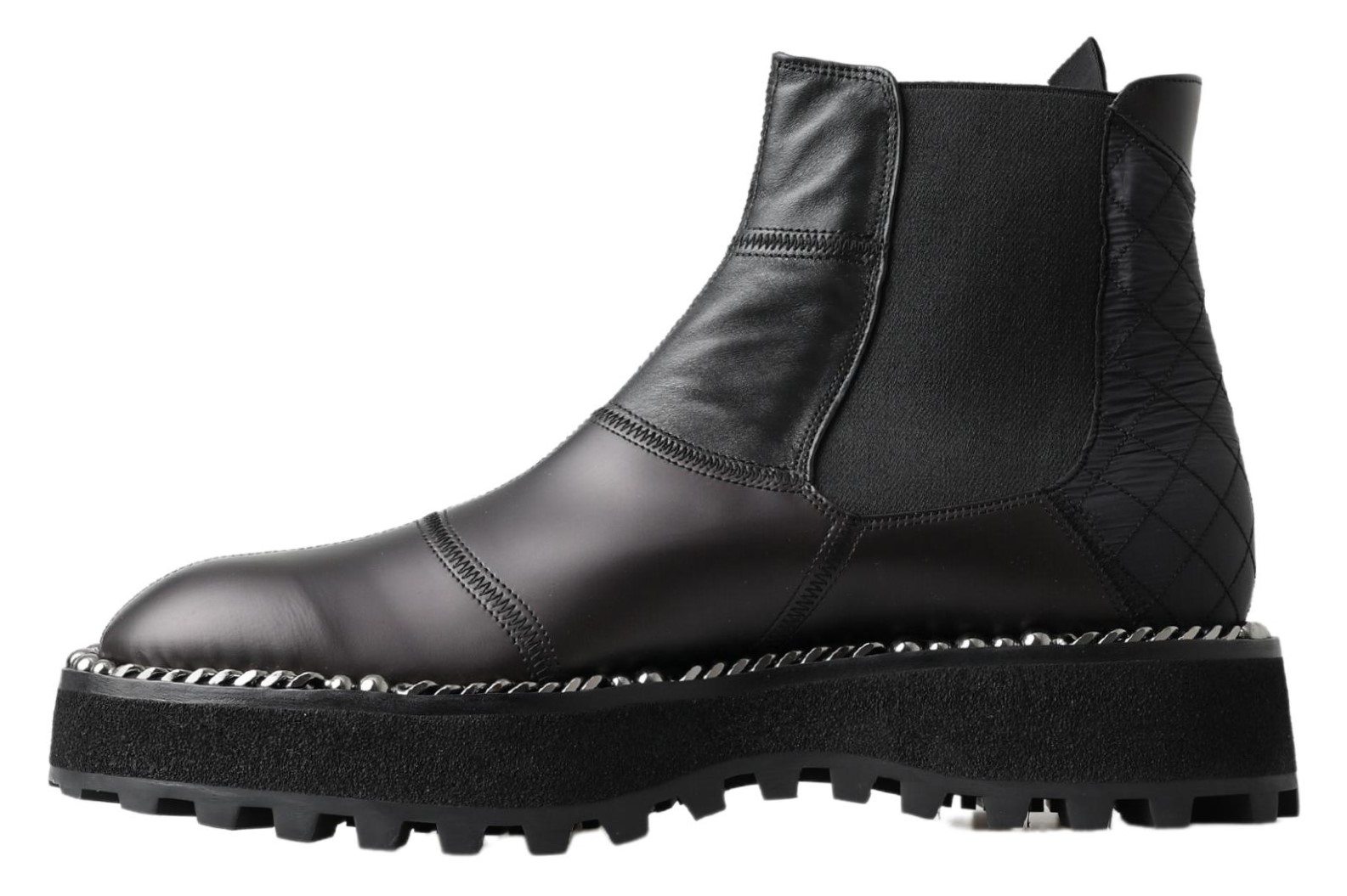 4282310.jpg Elegant Black Ankle Stretch Slip On Boots - Image 2