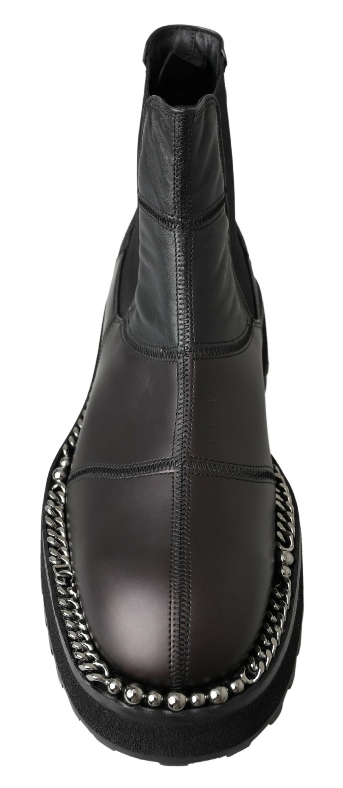 4282312.jpg Elegant Black Ankle Stretch Slip On Boots - Image 4