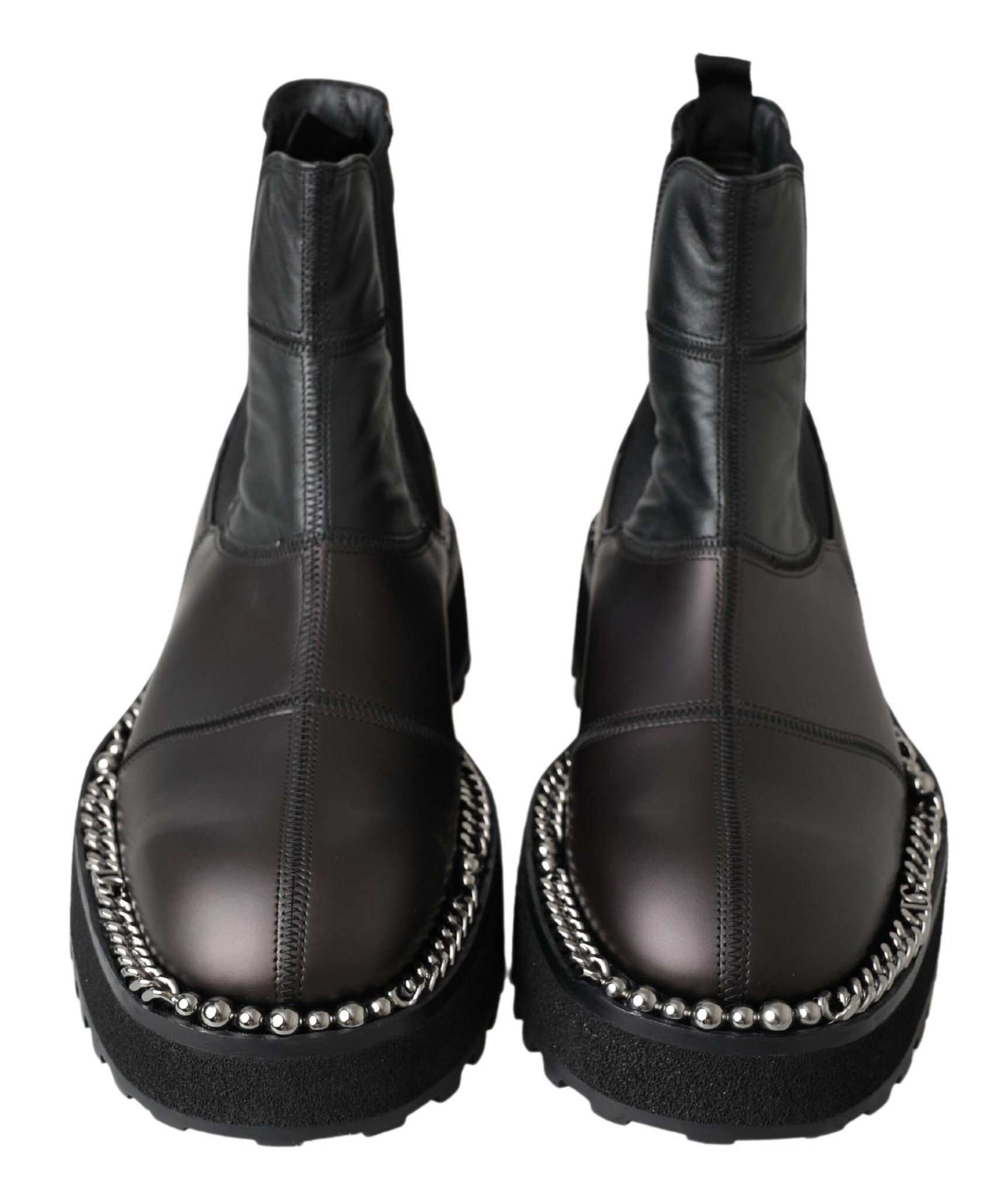 4282313.jpg Elegant Black Ankle Stretch Slip On Boots - Image 5