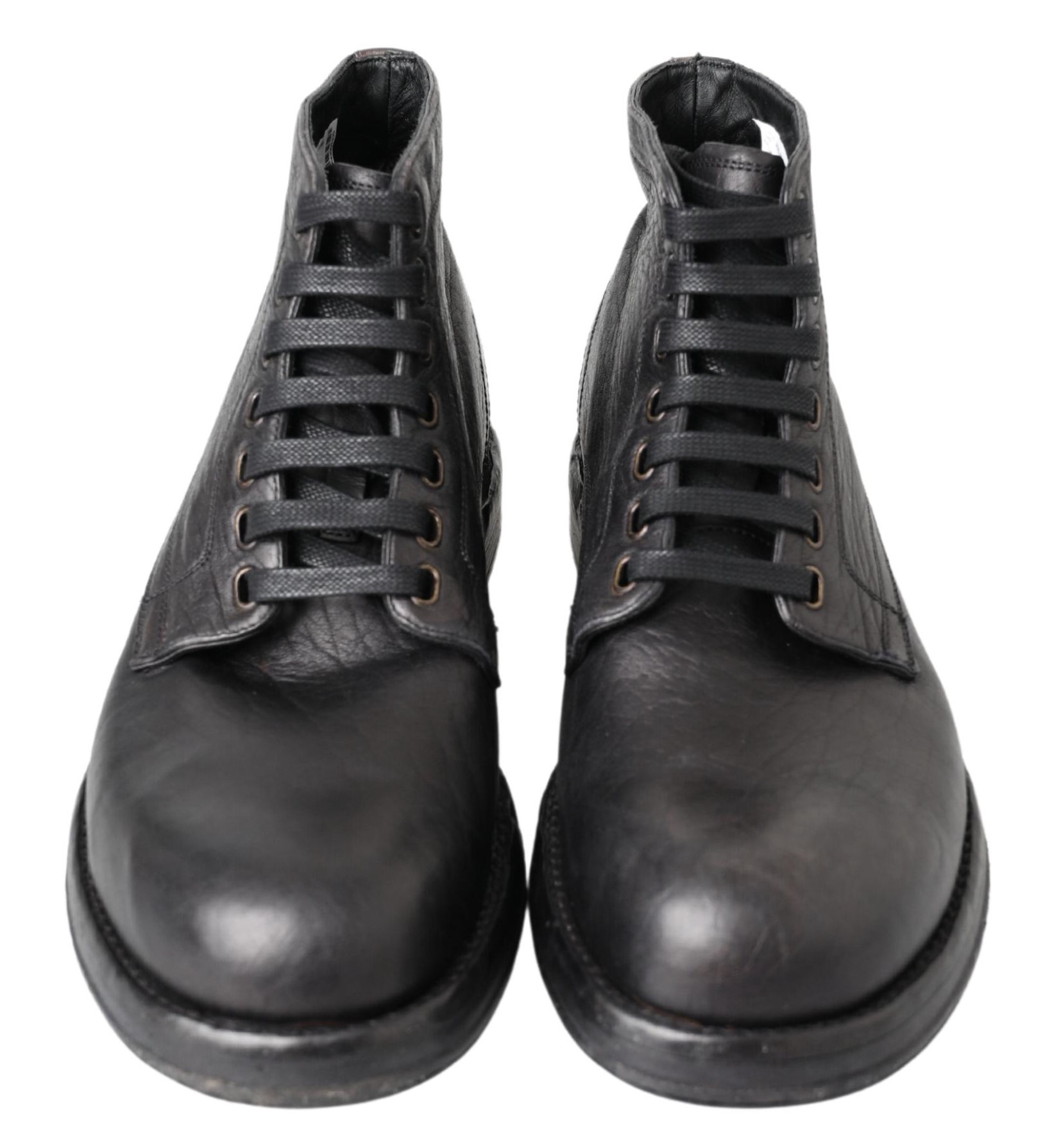 4282716.jpg Equisite Black Lace-Up Leather Boots - Image 5