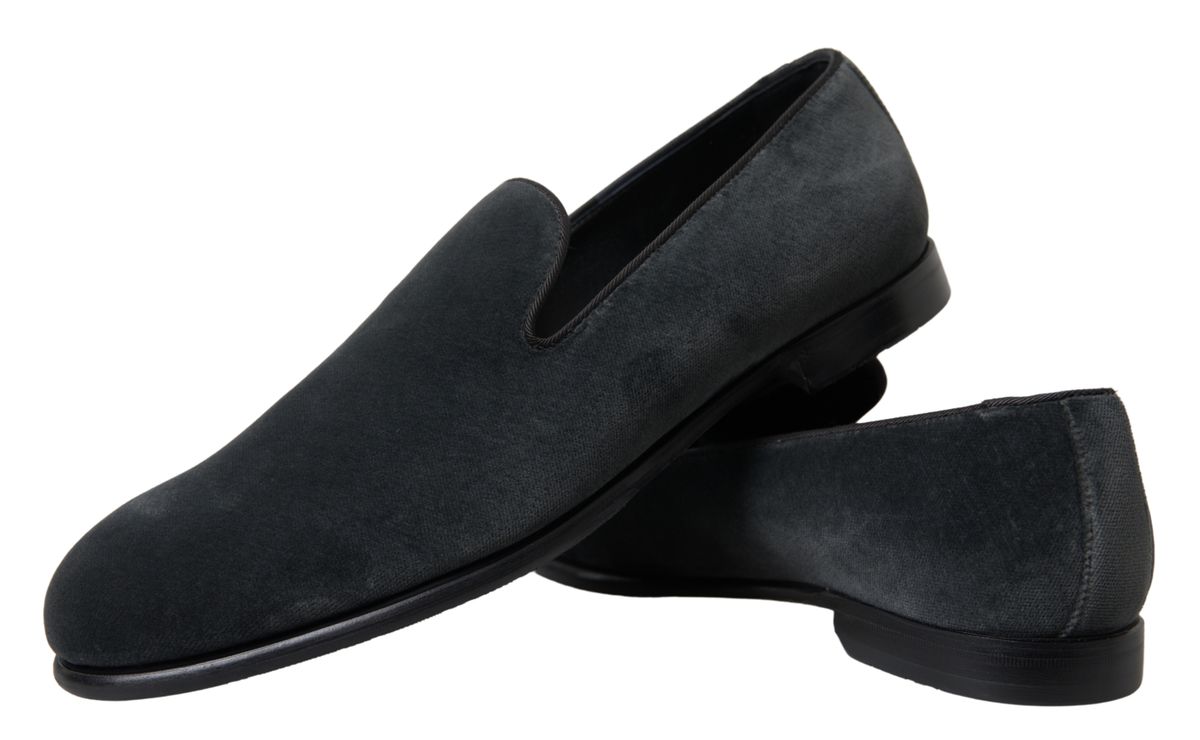 Untitled design - 167 Elegant Gray Velvet Loafers for Men - Image 2
