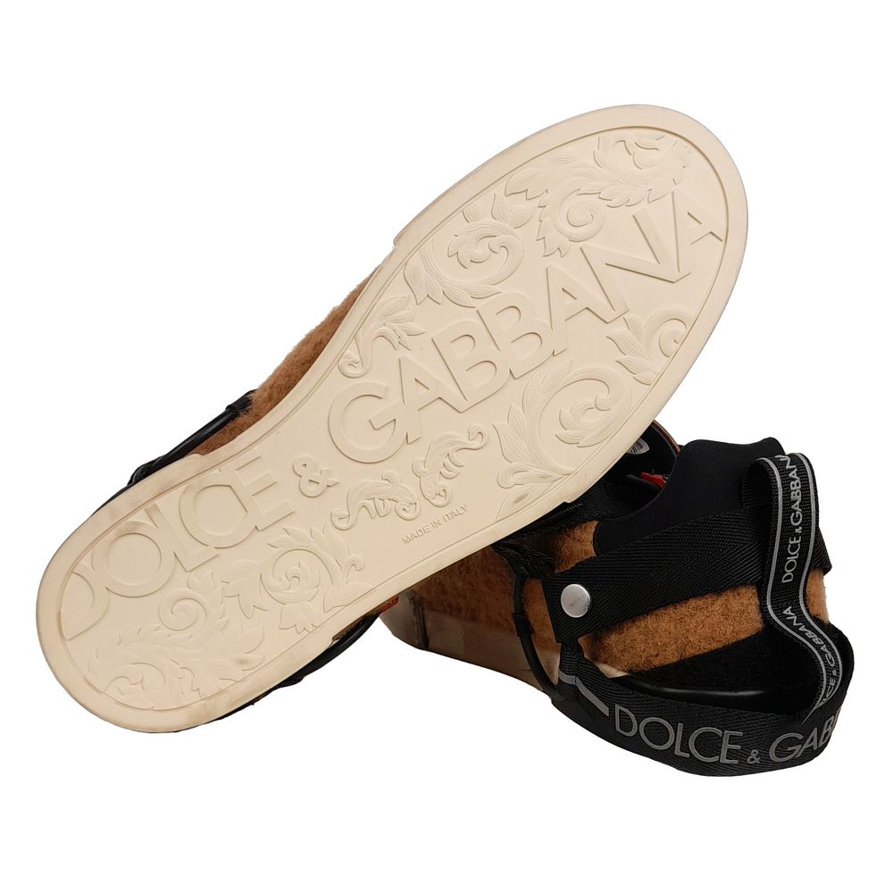 4304363.jpg Elegant Low-Top Leather Wool Sneakers in Brown - Image 4