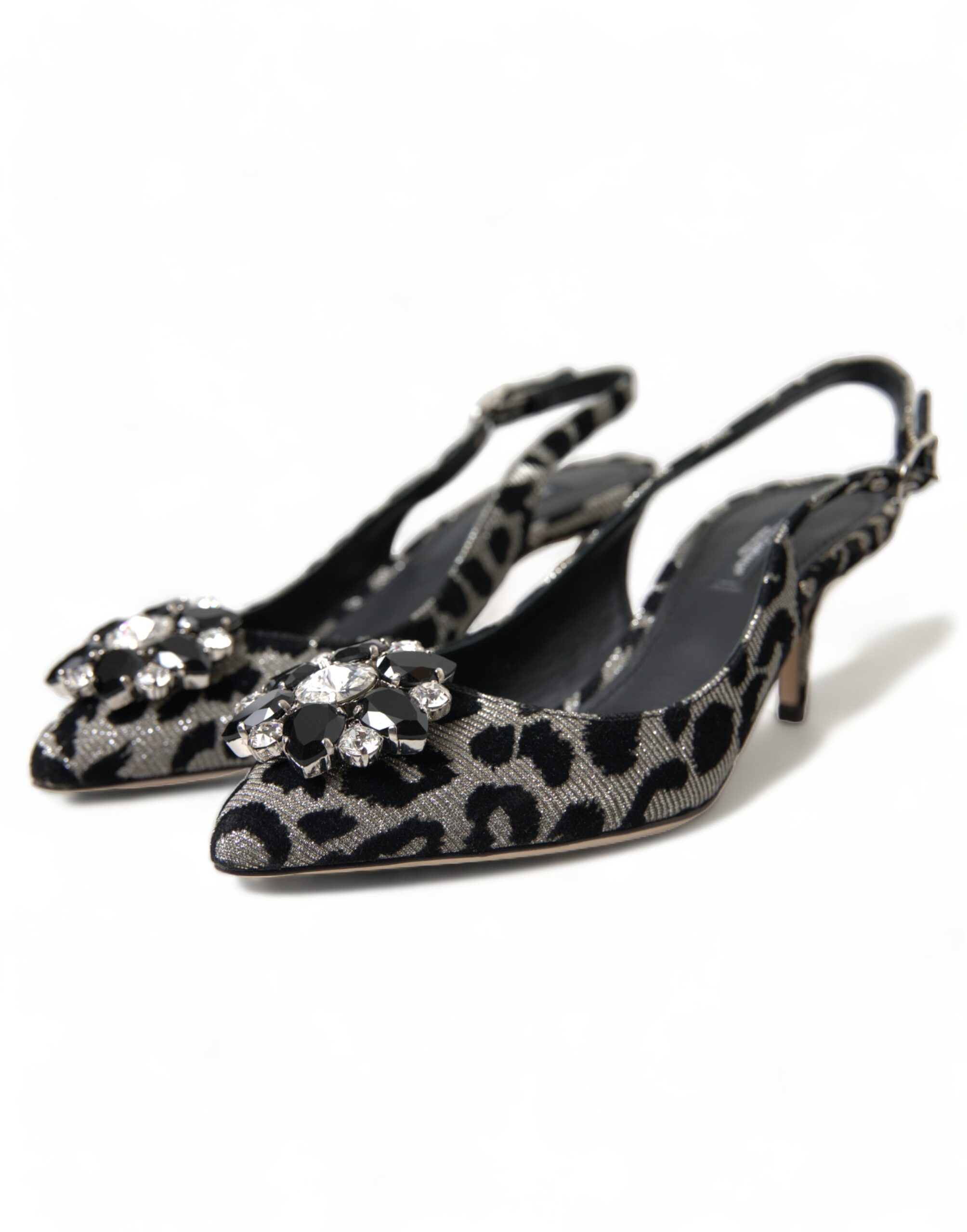 4319226.jpg Crystal Leopard Slingback Heels Pumps - Image 3
