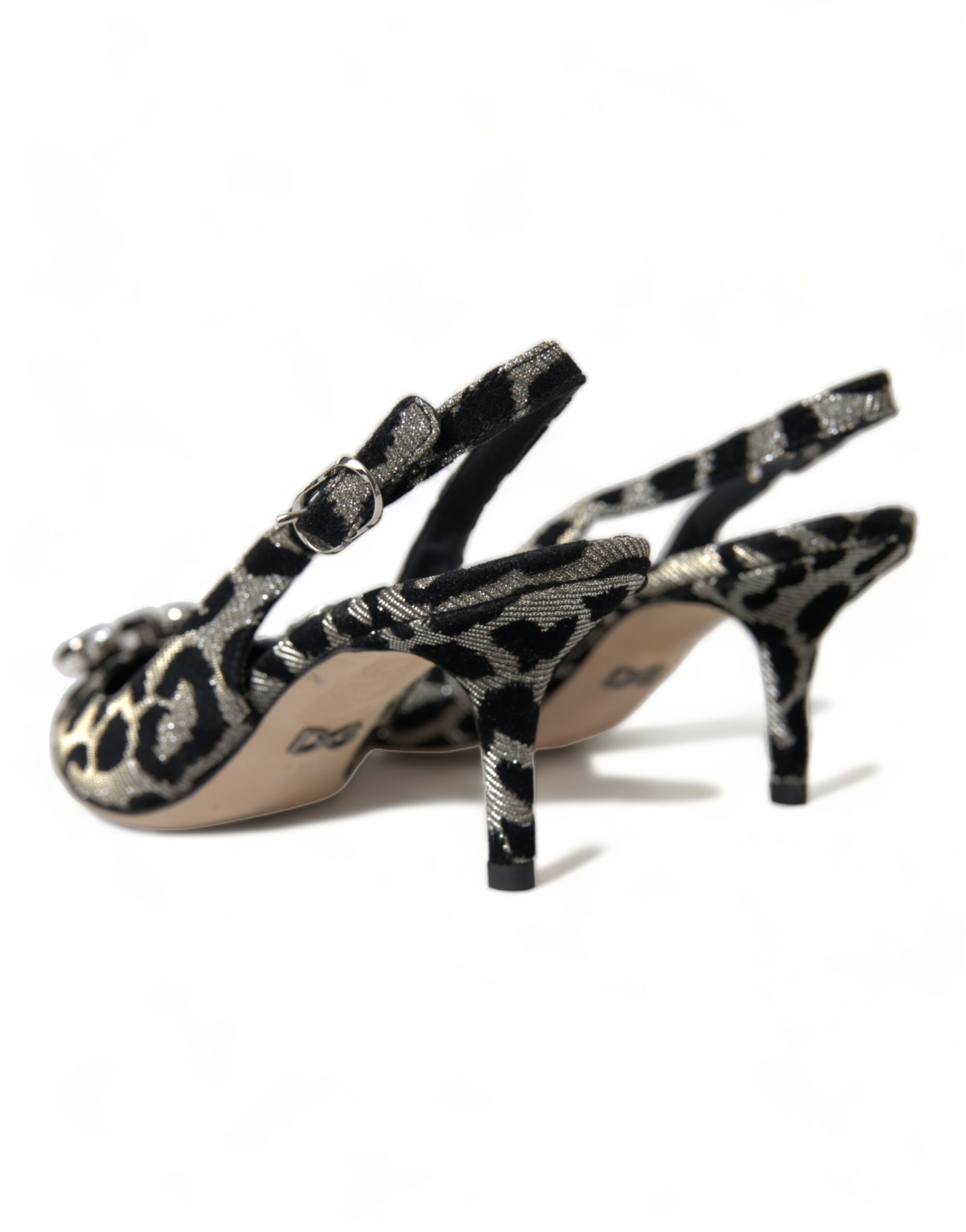 4319227.jpg Crystal Leopard Slingback Heels Pumps - Image 4