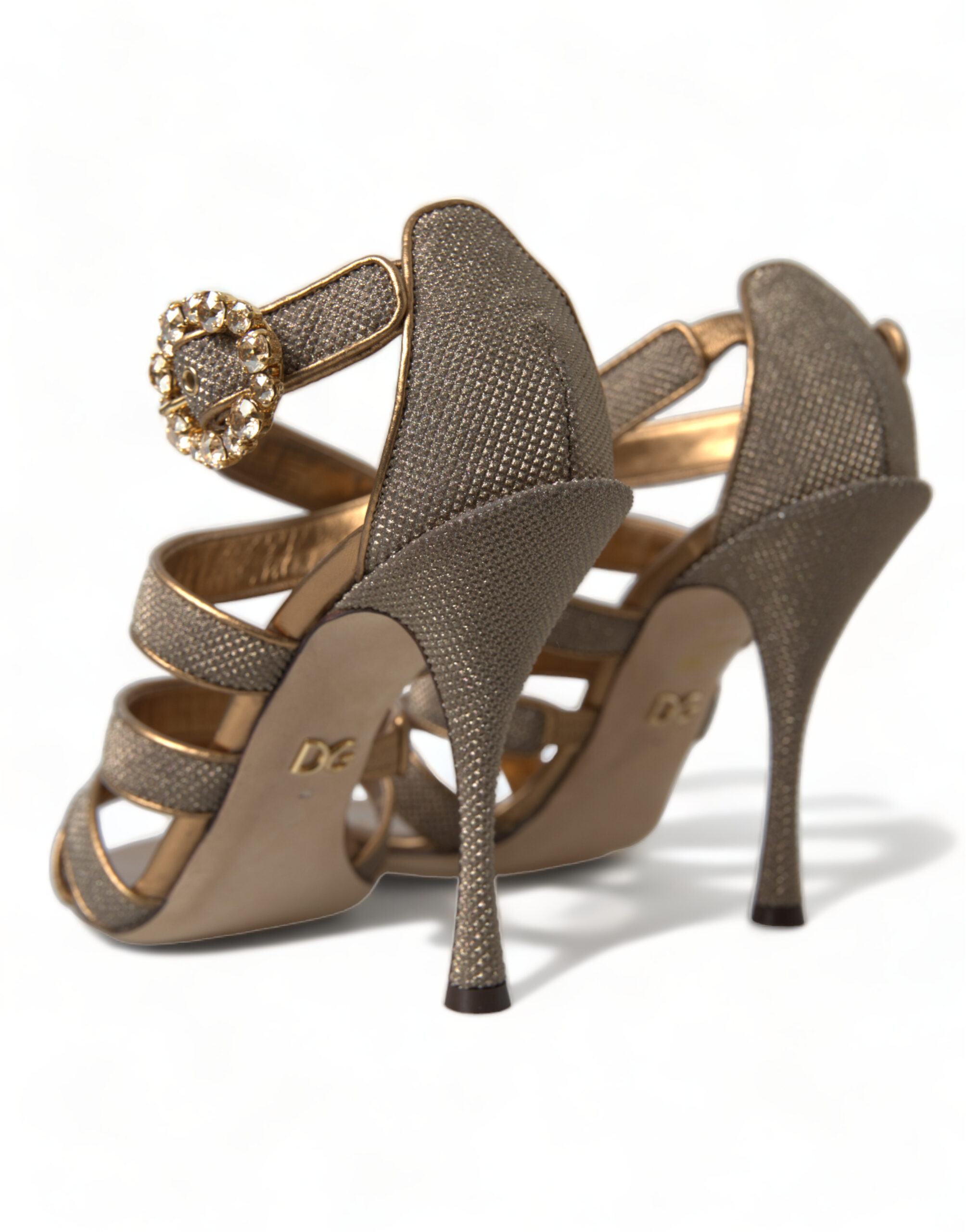 4322411.jpg Bronze Crystal Stiletto Heels Sandals - Image 3