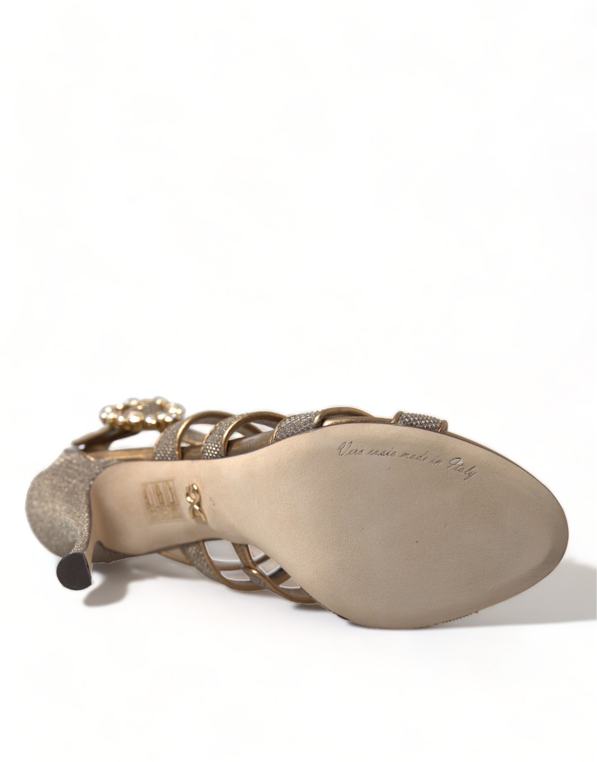4322414.jpg Bronze Crystal Stiletto Heels Sandals - Image 5