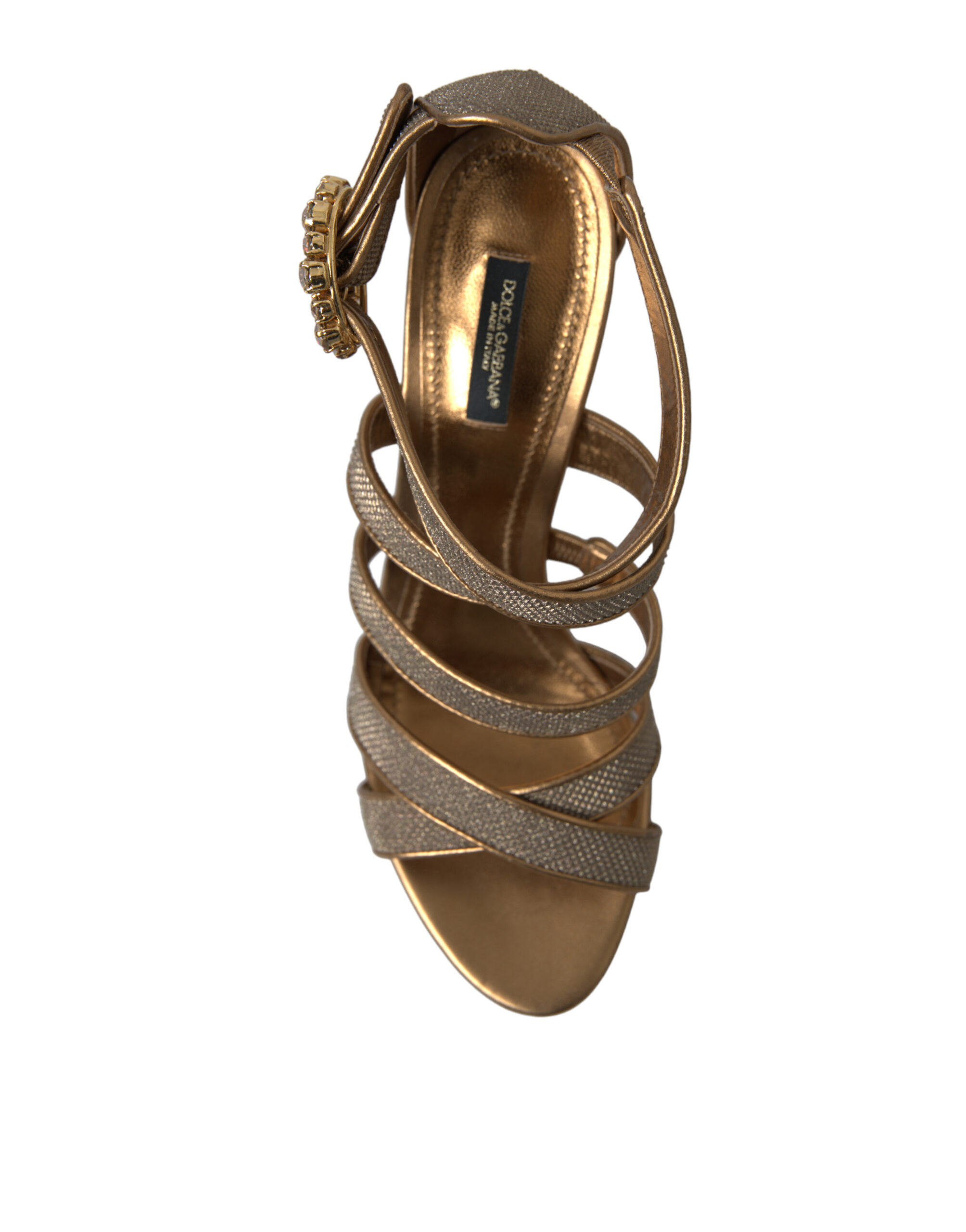 4322415.jpg Bronze Crystal Stiletto Heels Sandals - Image 6