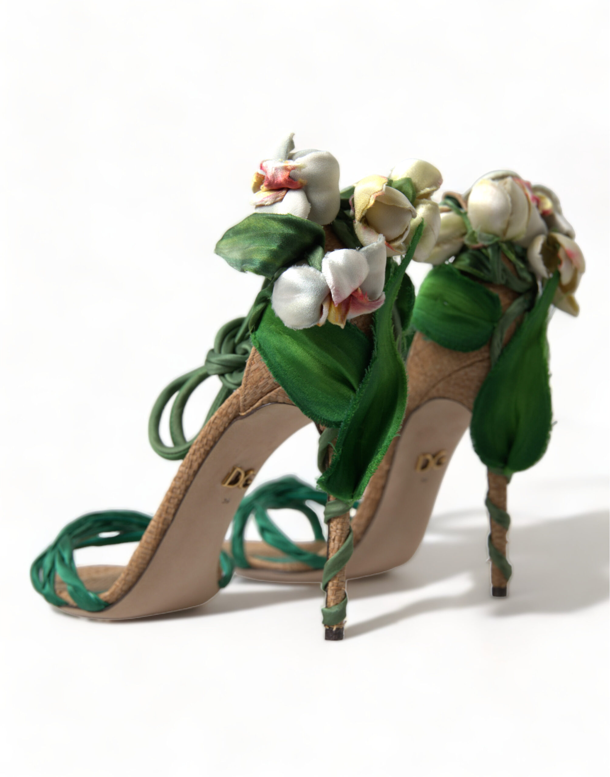 4322418.jpg Emerald Elegance Satin Heels - Image 4