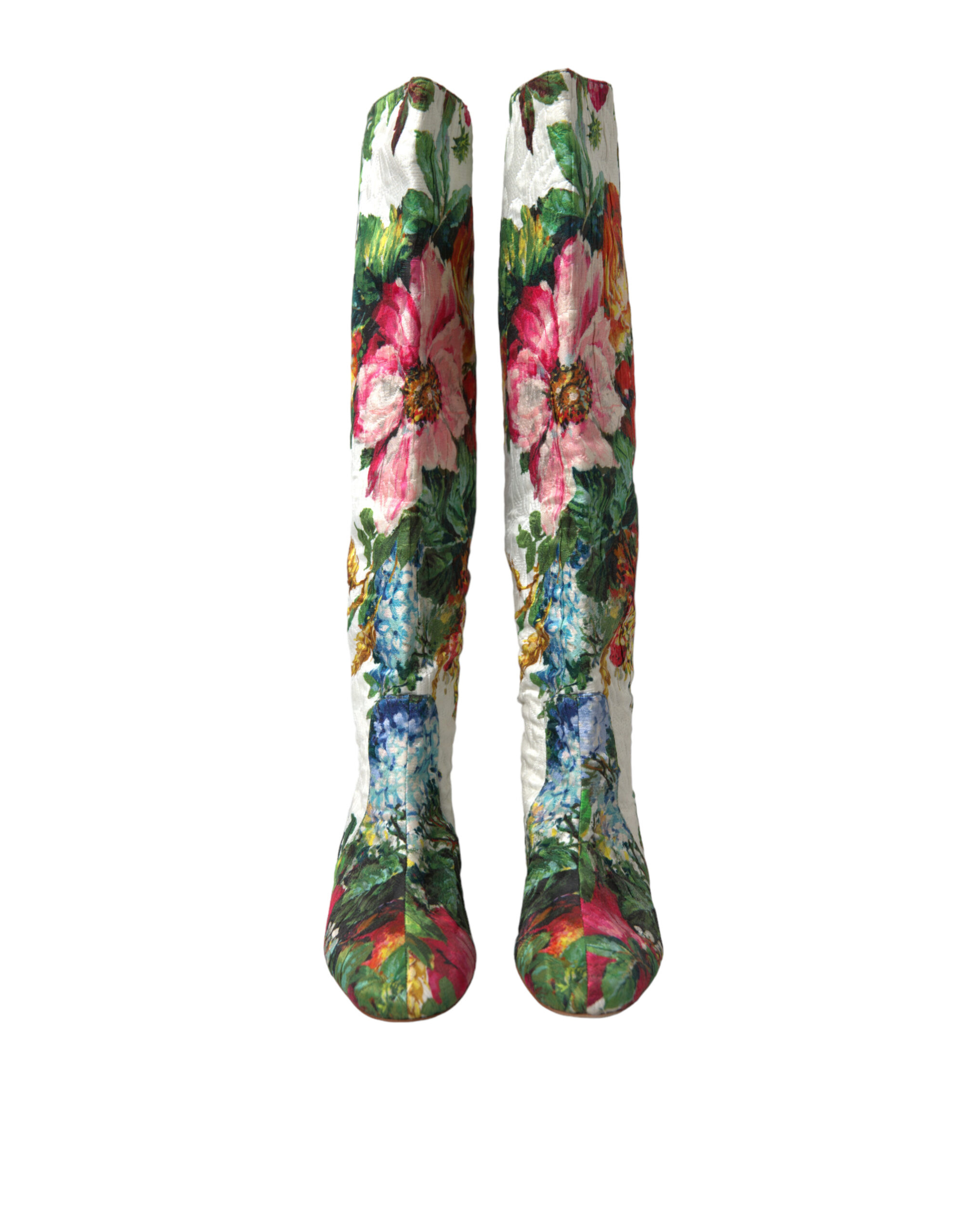 4322449.jpg Floral Brocade Knee High Boots - Image 2
