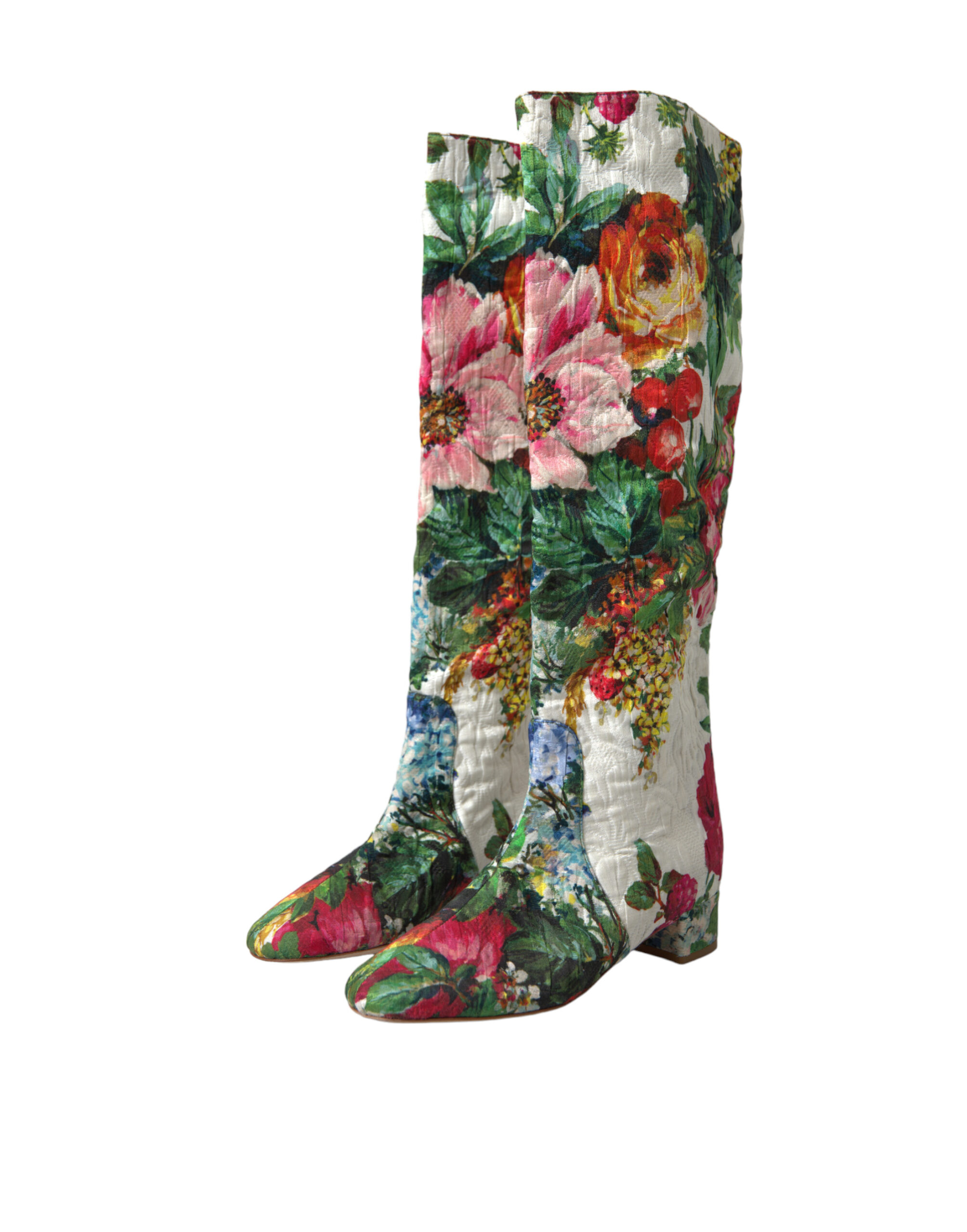 4322450.jpg Floral Brocade Knee High Boots - Image 3