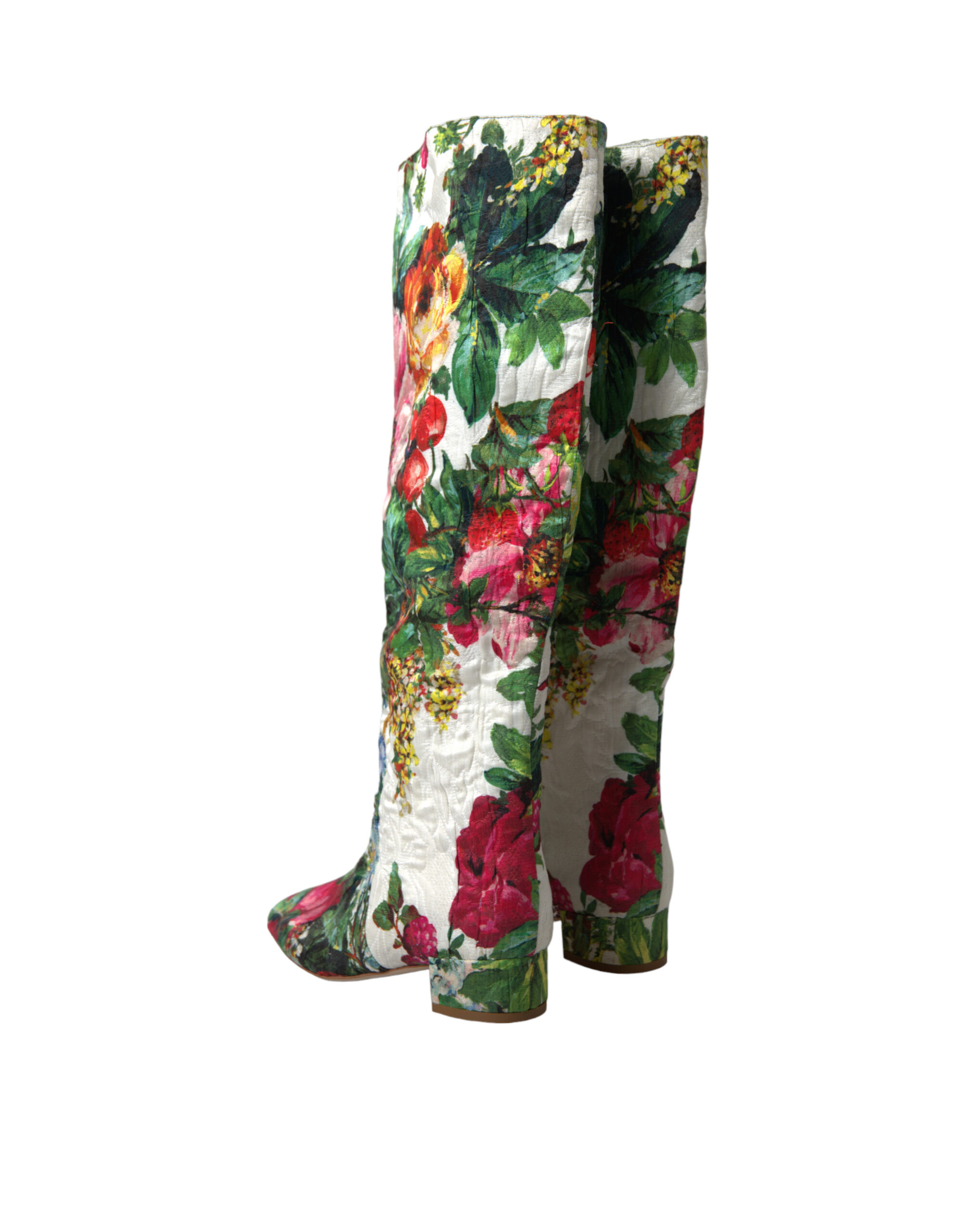 4322451.jpg Floral Brocade Knee High Boots - Image 4