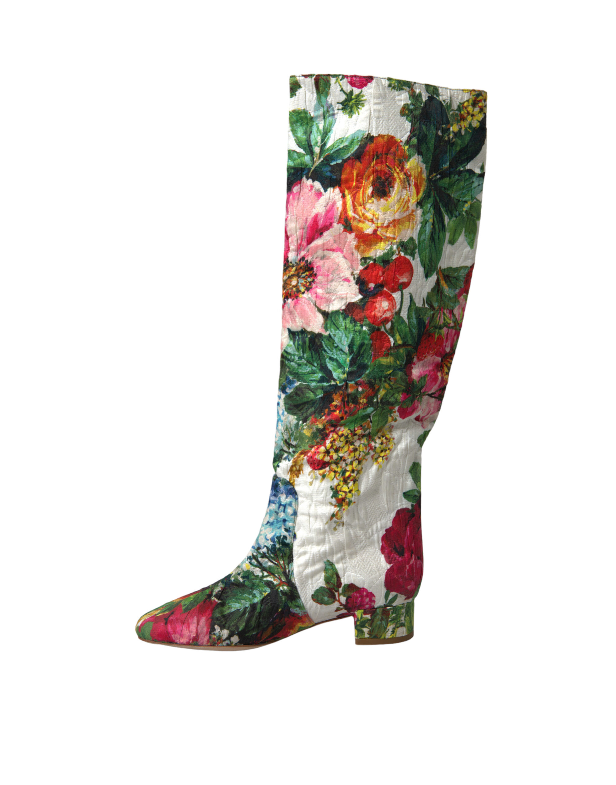 4322452.jpg Floral Brocade Knee High Boots - Image 5