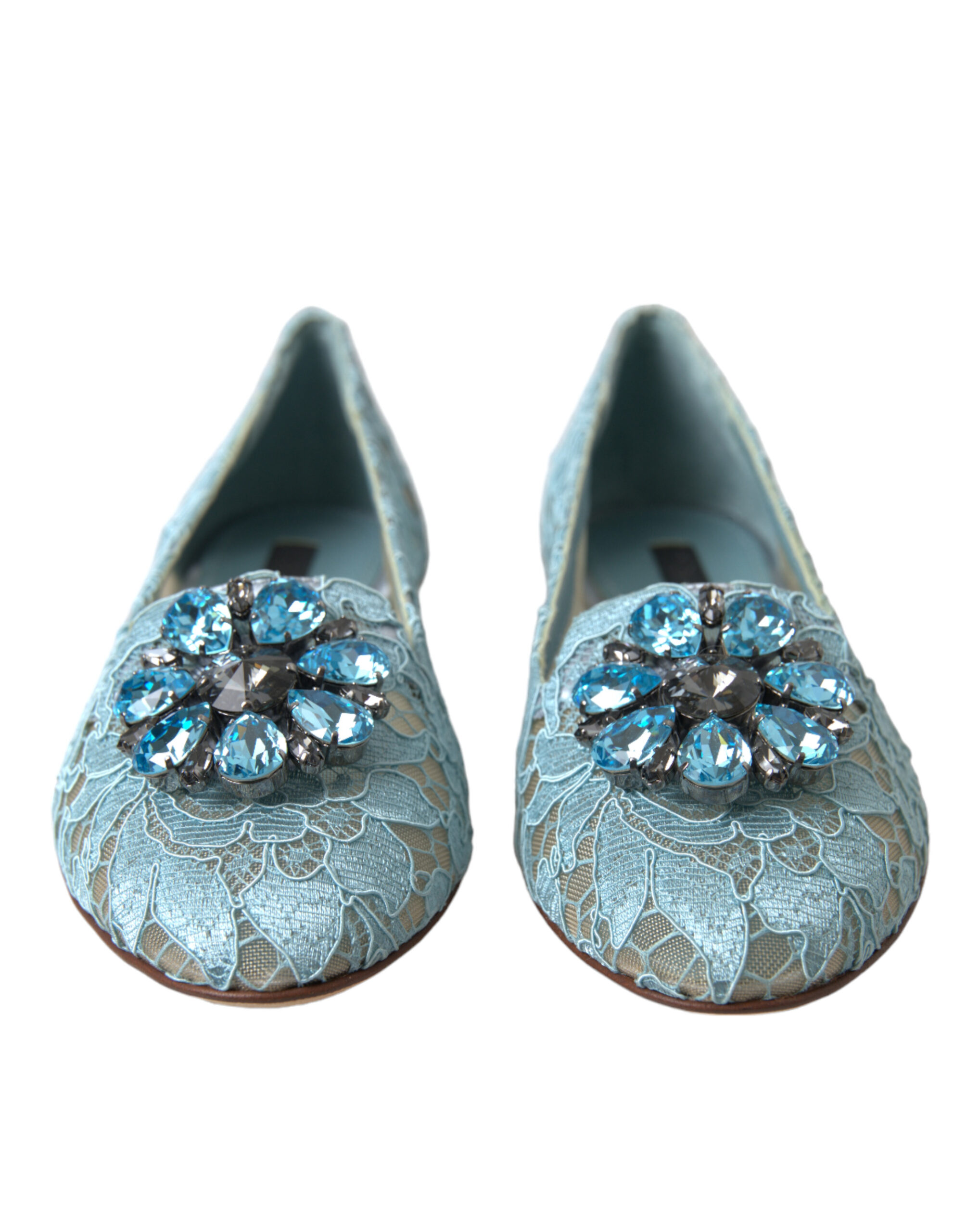 4322553.jpg Elegant Floral Lace Aqua Vally Flats - Image 2