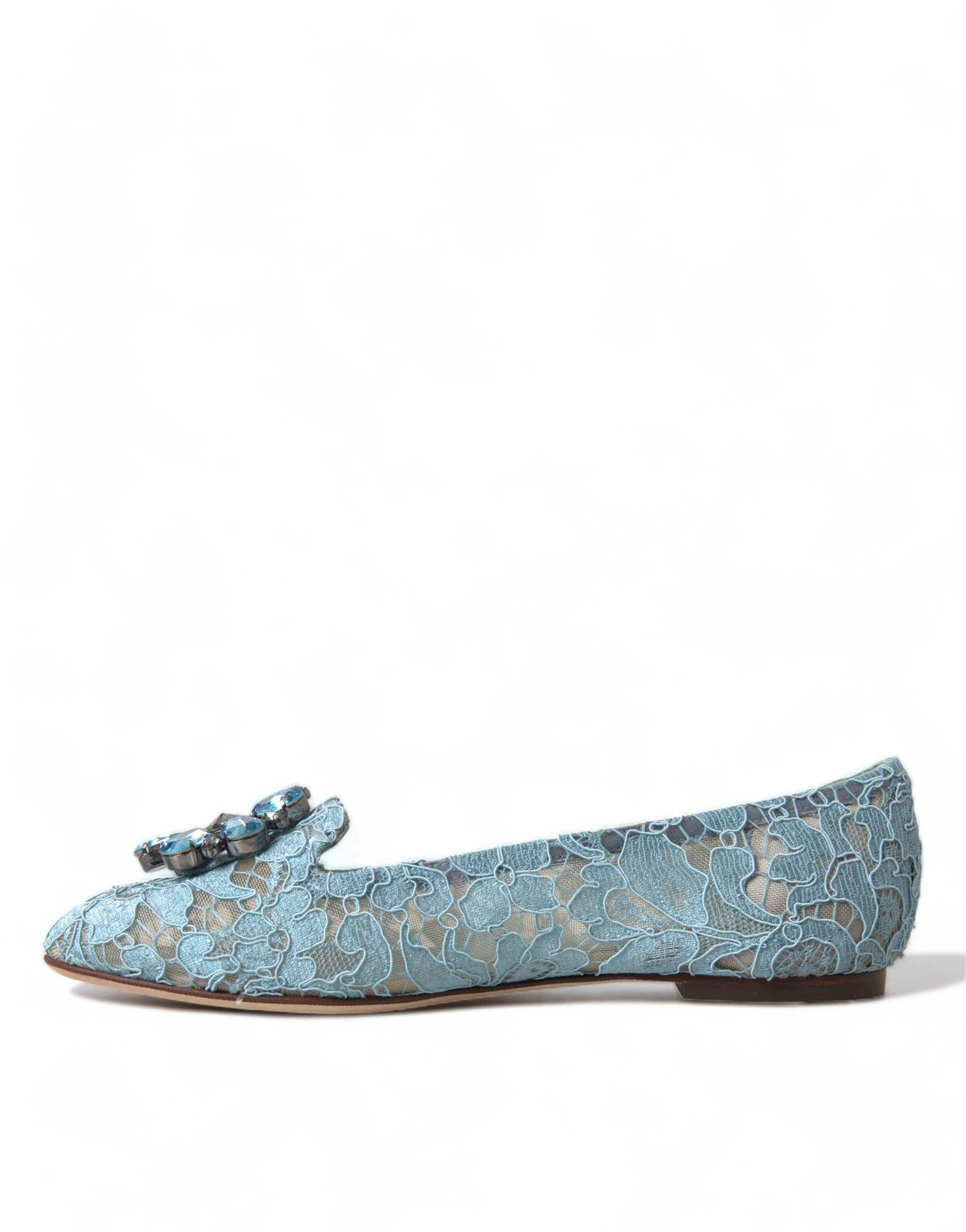 4322558.jpg Elegant Floral Lace Aqua Vally Flats - Image 5