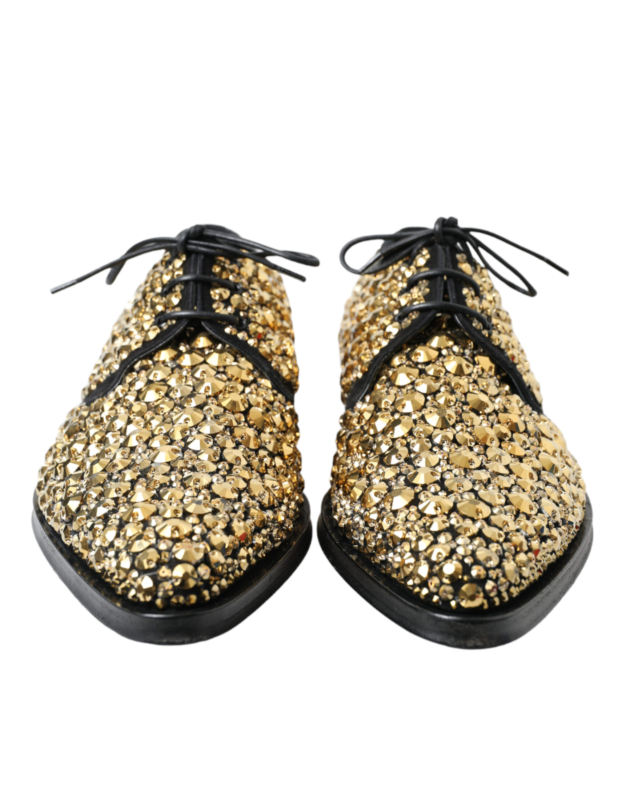 4324481.jpg Elegant Gold Black Suede Derby Dress Shoes - Image 2