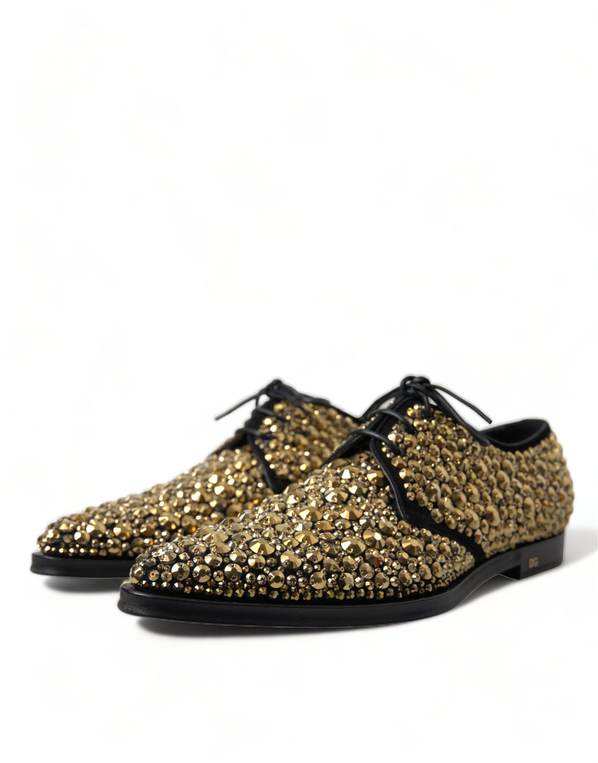 4324482.jpg Elegant Gold Black Suede Derby Dress Shoes - Image 3