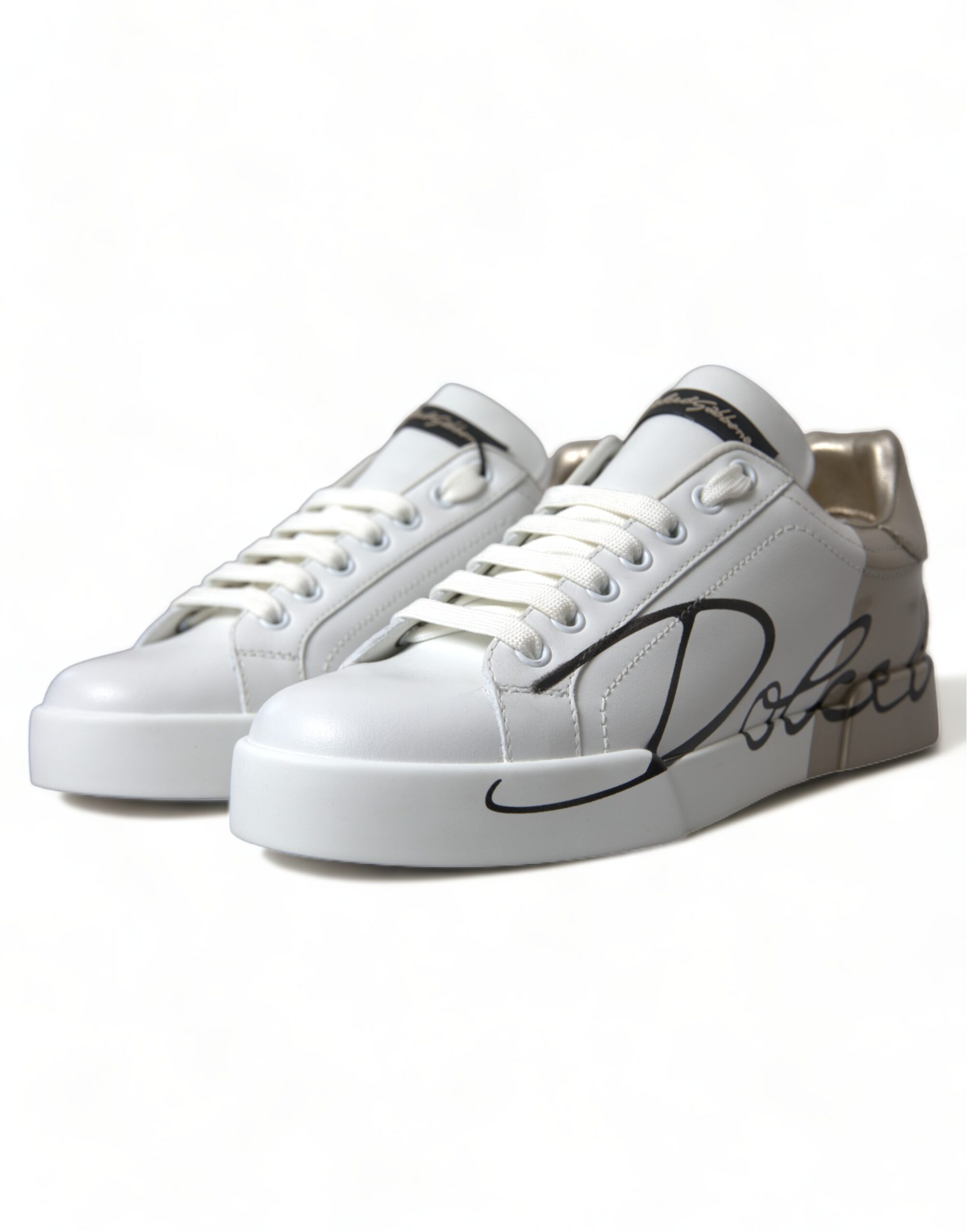 4328533.jpg Elegant White & Gold Leather Sneakers - Image 3