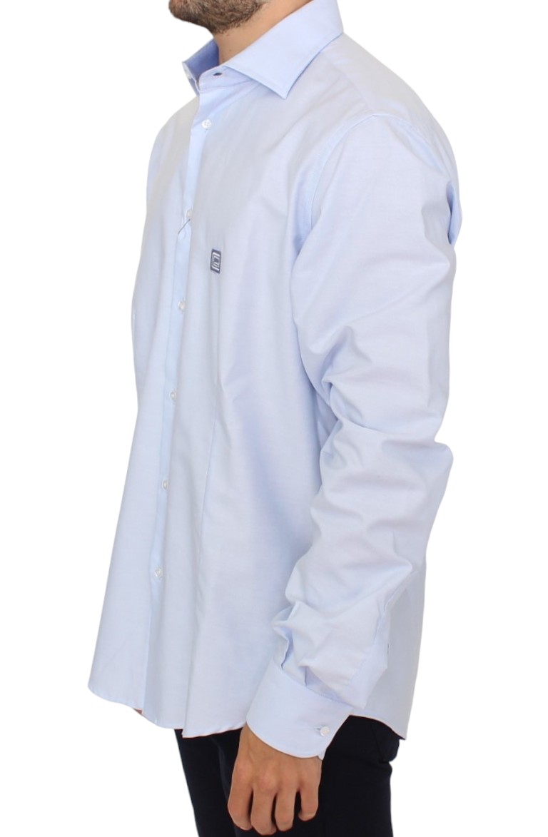4329393.jpg Elegant Light Blue Italian Cotton Shirt - Image 2
