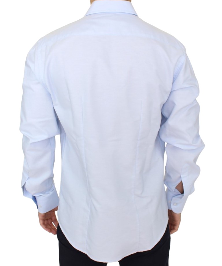 4329394.jpg Elegant Light Blue Italian Cotton Shirt - Image 3