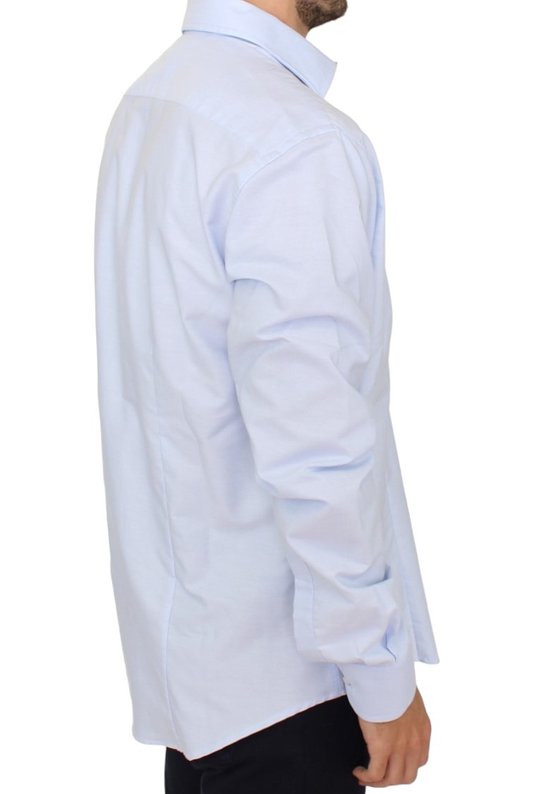 4329395.jpg Elegant Light Blue Italian Cotton Shirt - Image 4