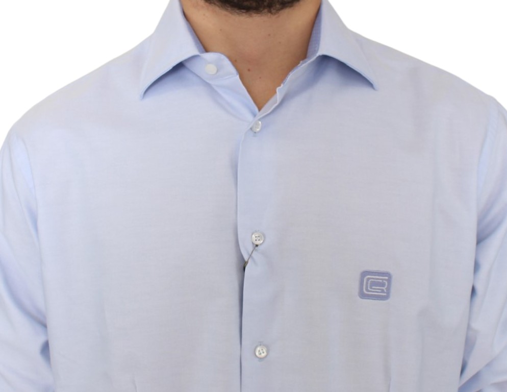4329396.jpg Elegant Light Blue Italian Cotton Shirt - Image 5