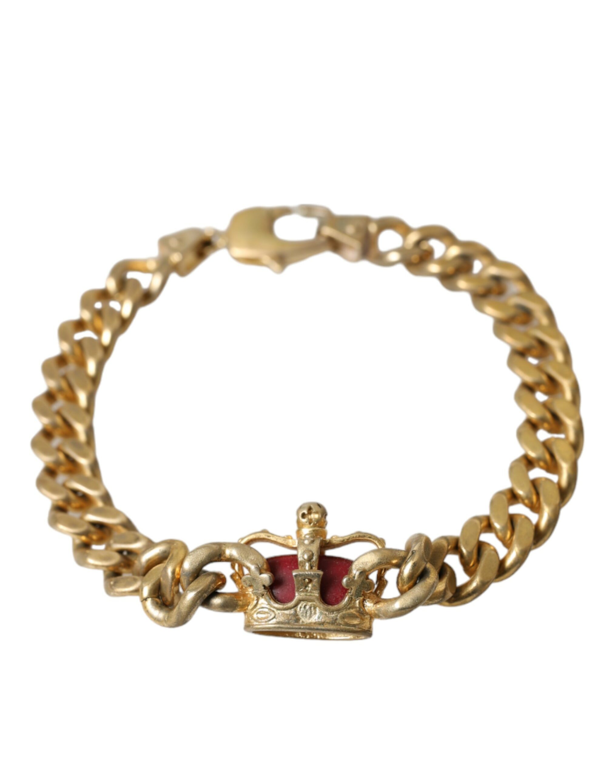 4396715.jpg Opulent Gold-Tone Chain Bracelet with Red Accents - Image 3