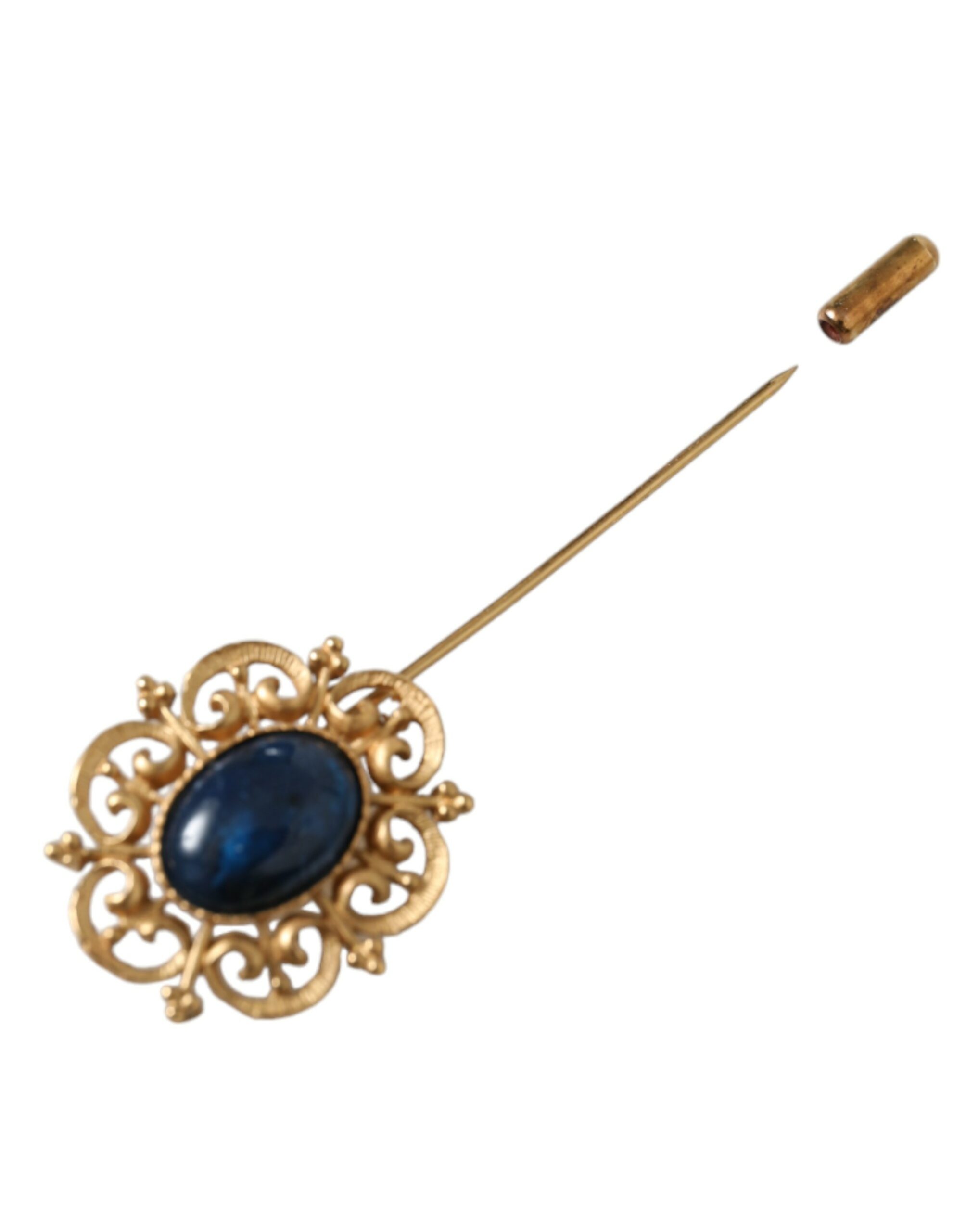 4397333.jpg Elegant Gold Tone Silver Pin Brooch - Image 2