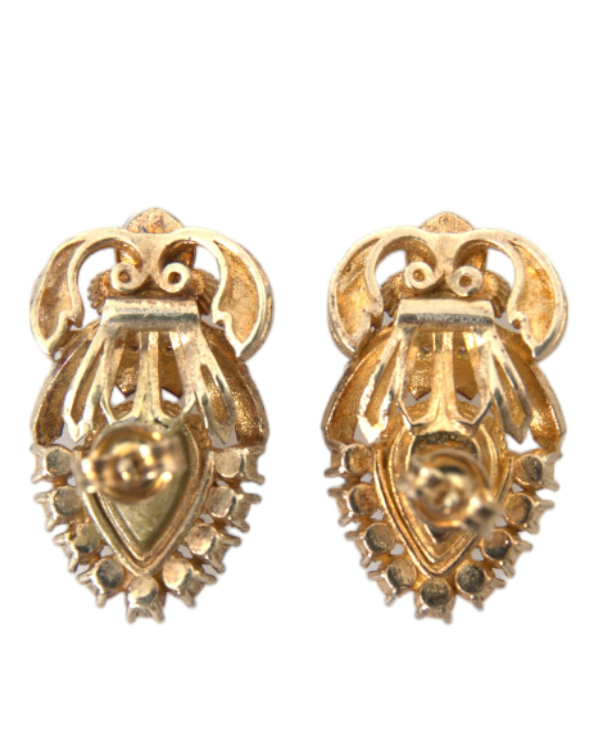 4404318.jpg Sterling Silver Gold Plated Red Crystals Jewelry Earrings - Image 3