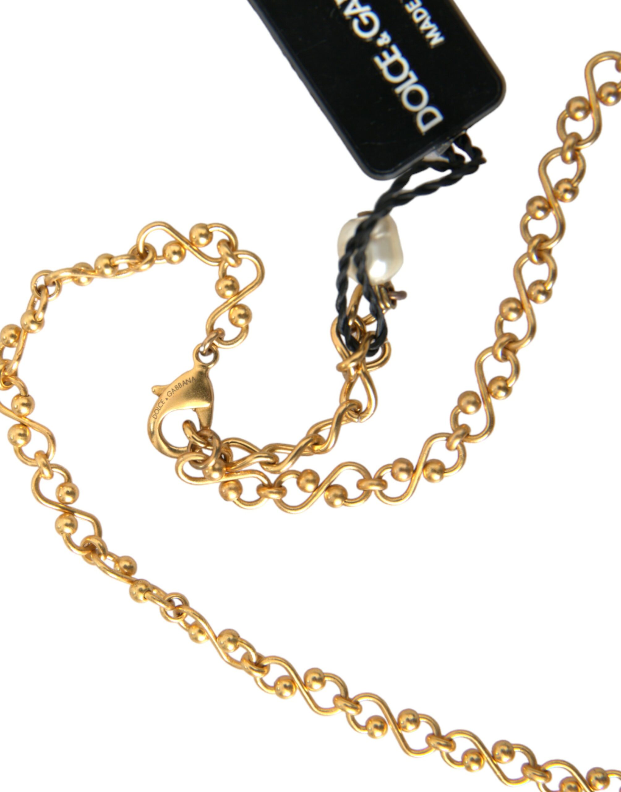 4404372.jpg Gold Brass Chain Pearl Pendant Charm Necklace - Image 3
