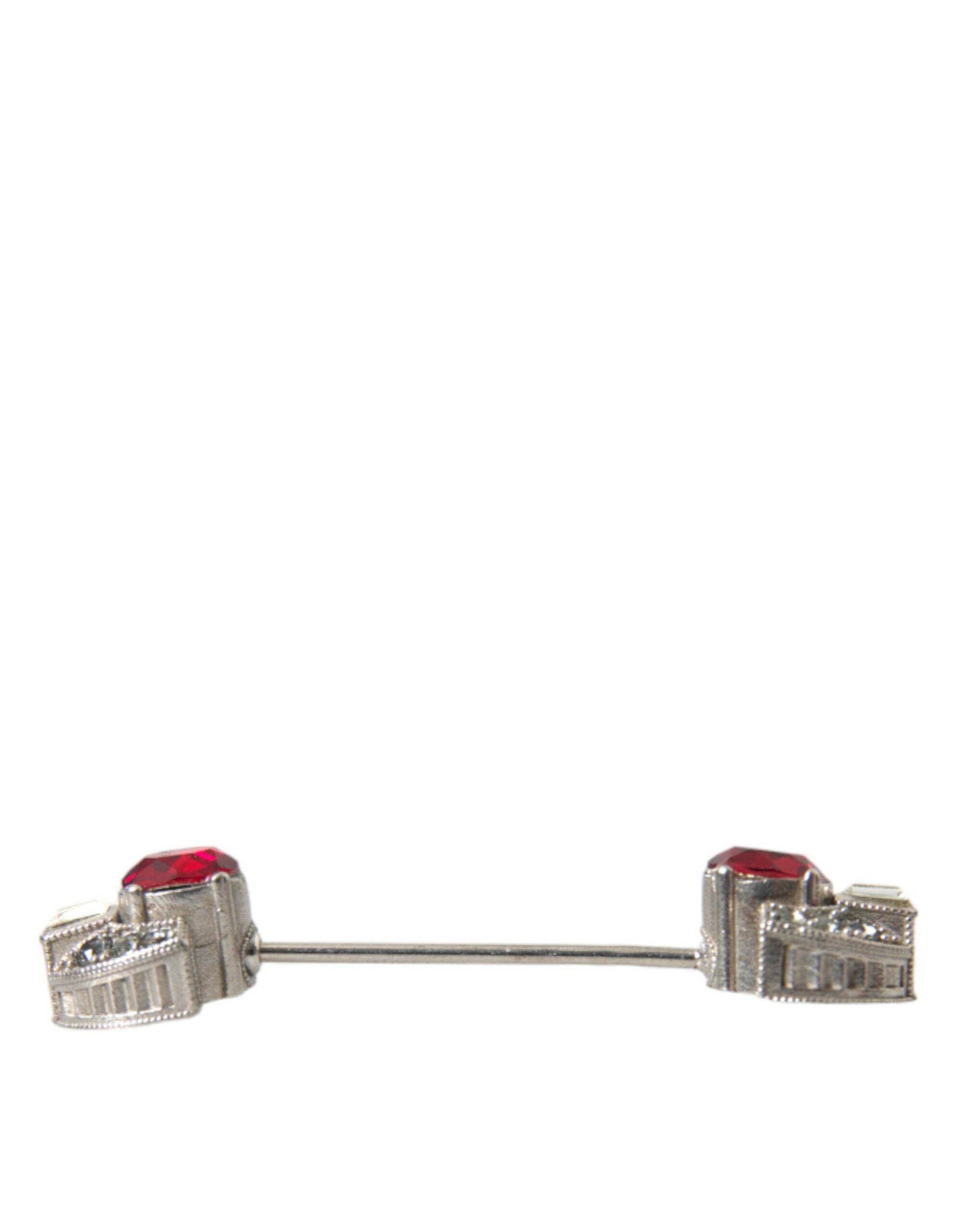 4404554.jpg 925 Sterling Silver Crystals Pin Collar Brooch - Image 5