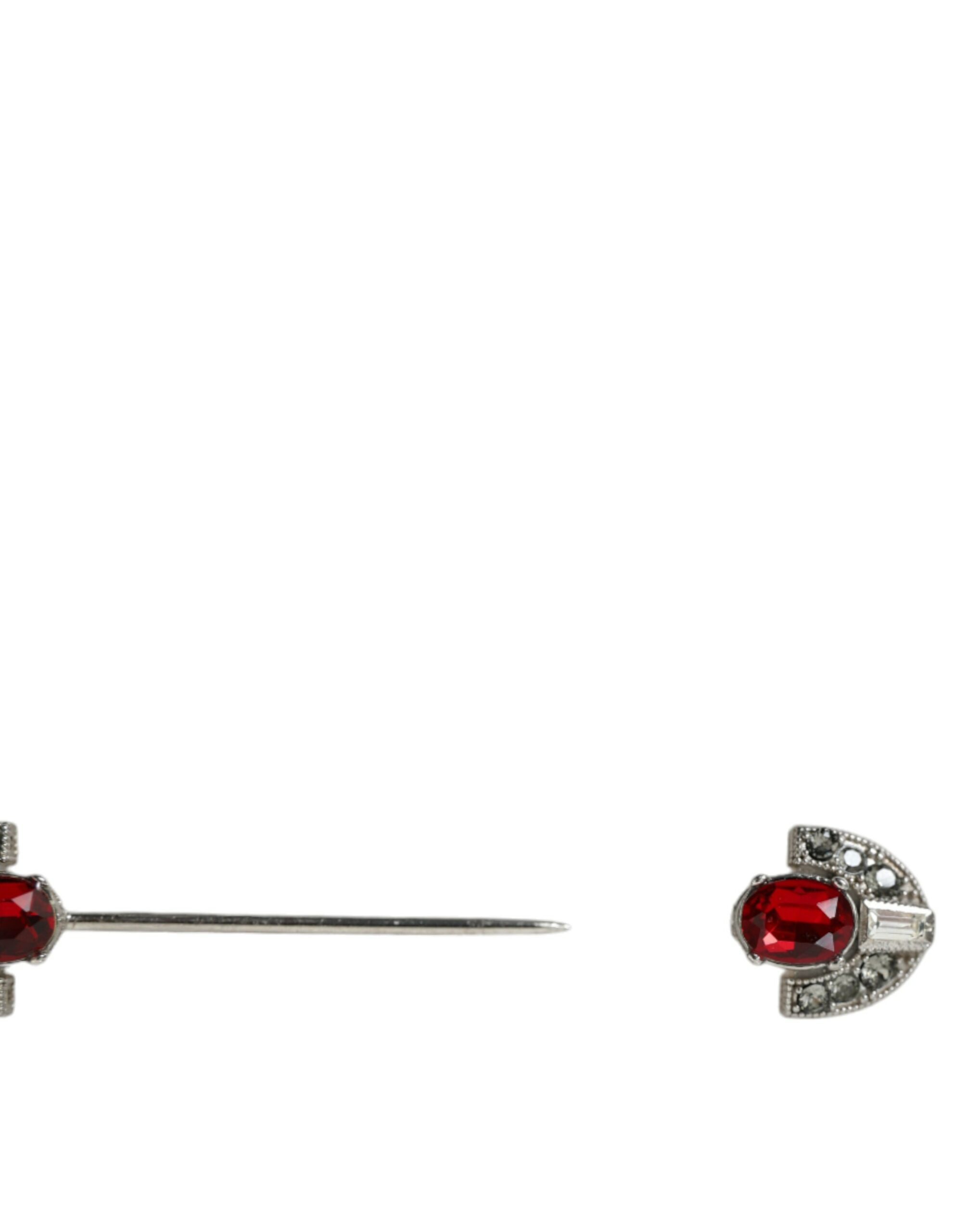 4404555.jpg 925 Sterling Silver Crystals Pin Collar Brooch - Image 6