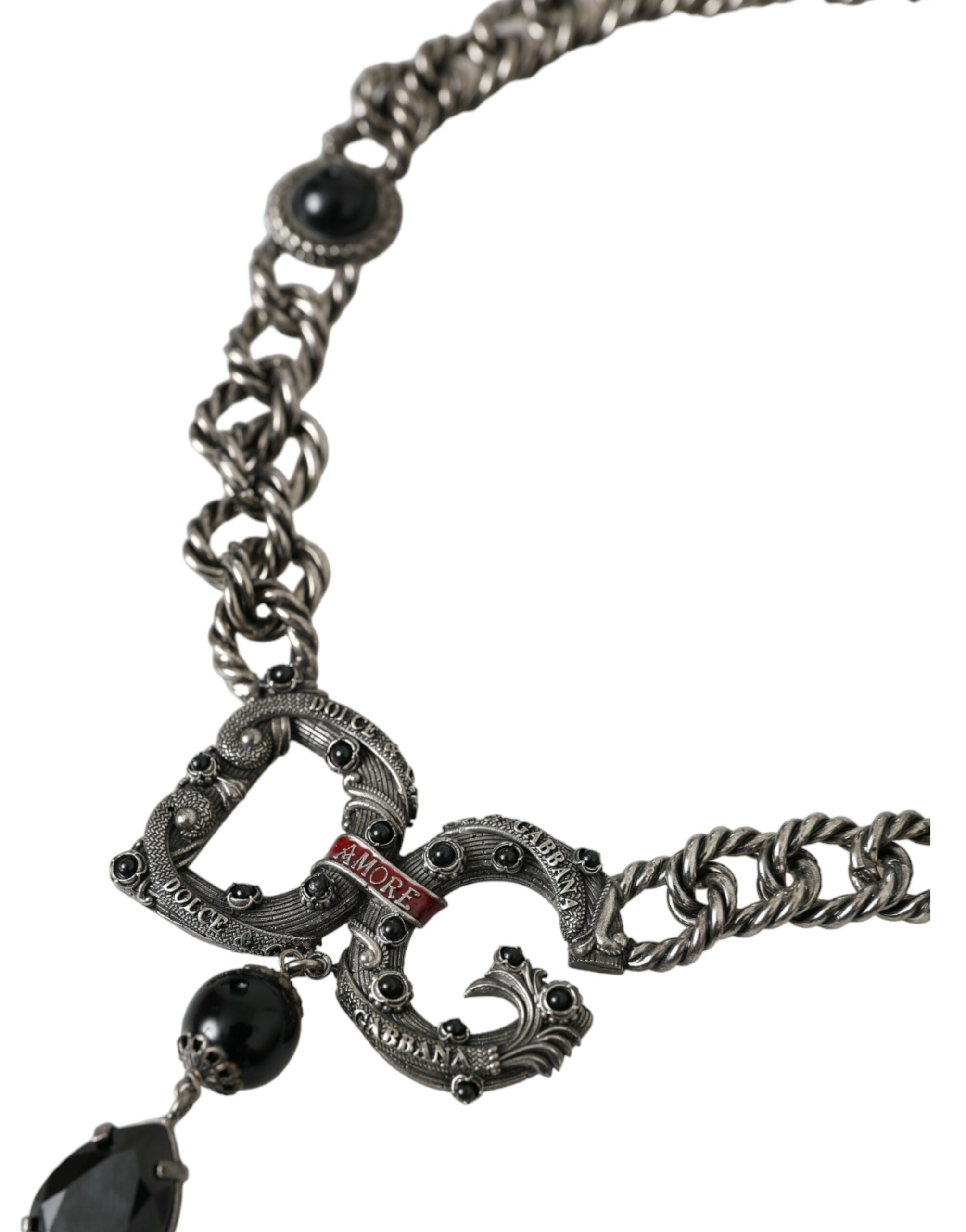 4416782.jpg Silver Tone Brass DG CITY Embellished Jewelry Necklace - Image 2