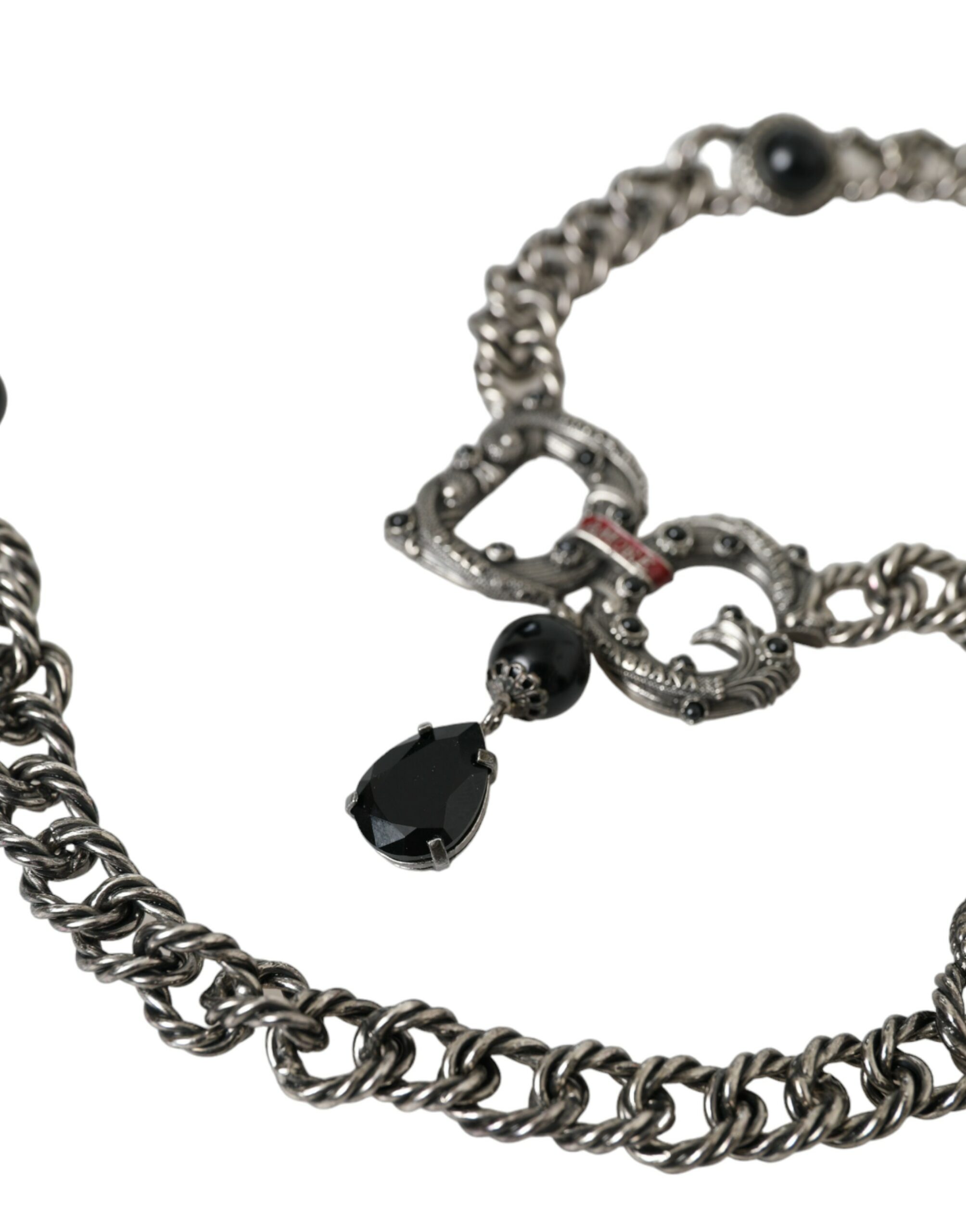 4416784.jpg Silver Tone Brass DG CITY Embellished Jewelry Necklace - Image 4